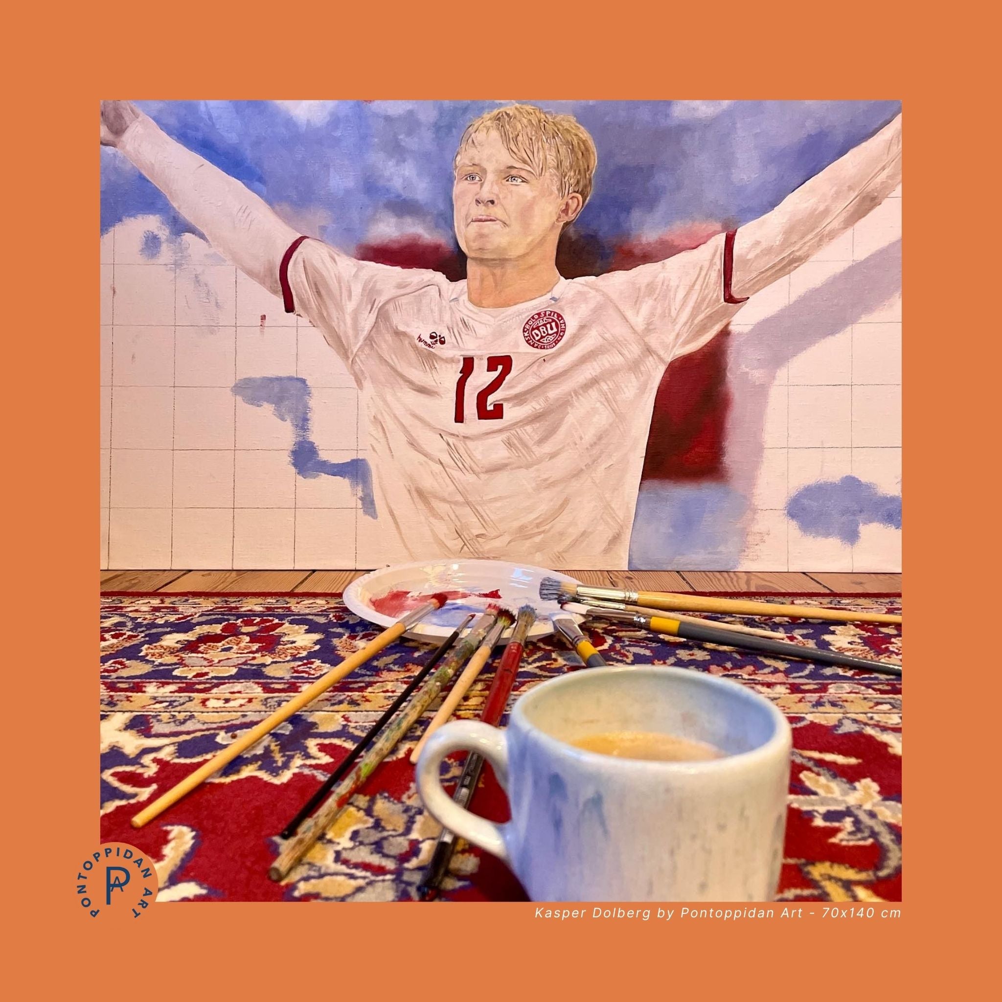 Portræt af Kasper Dolberg - PONTOPPIDAN ART
