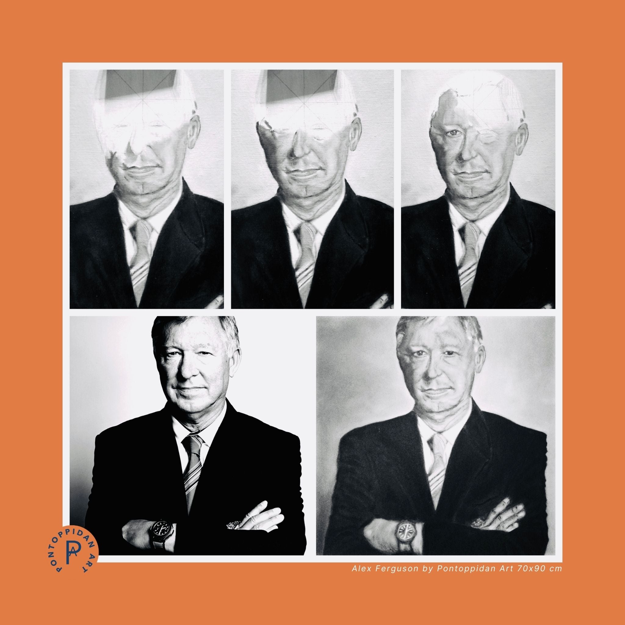Oliemaleri Sir Alex Ferguson - PONTOPPIDAN ART