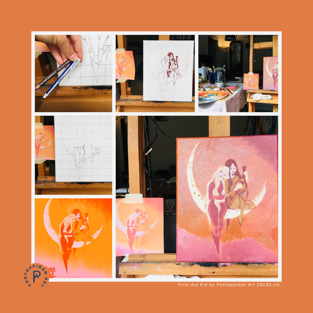 Oliemaleri First Aid Kid - PONTOPPIDAN ART