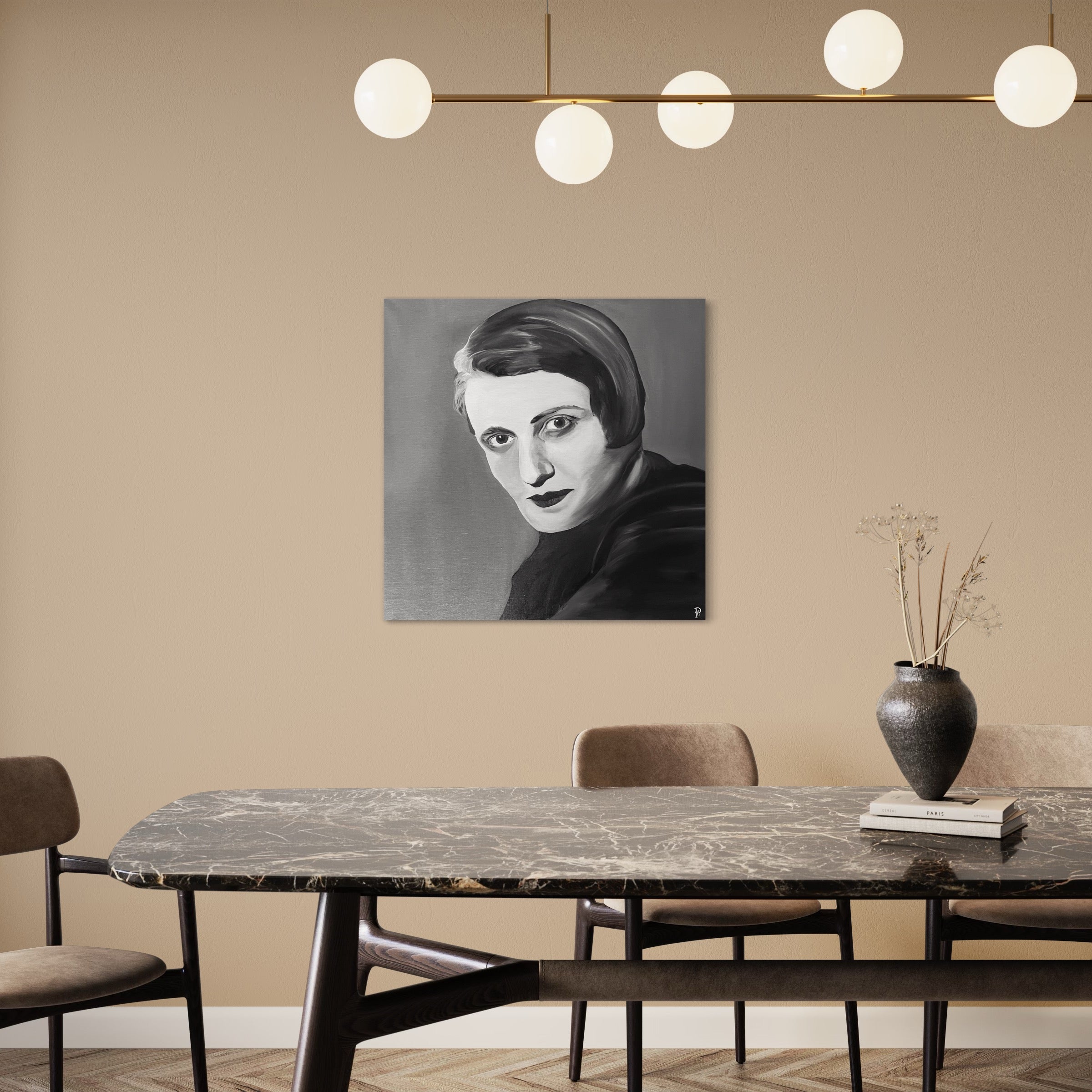 If The World Is What It Is - Ayn Rand (Maleri 80x80cm)