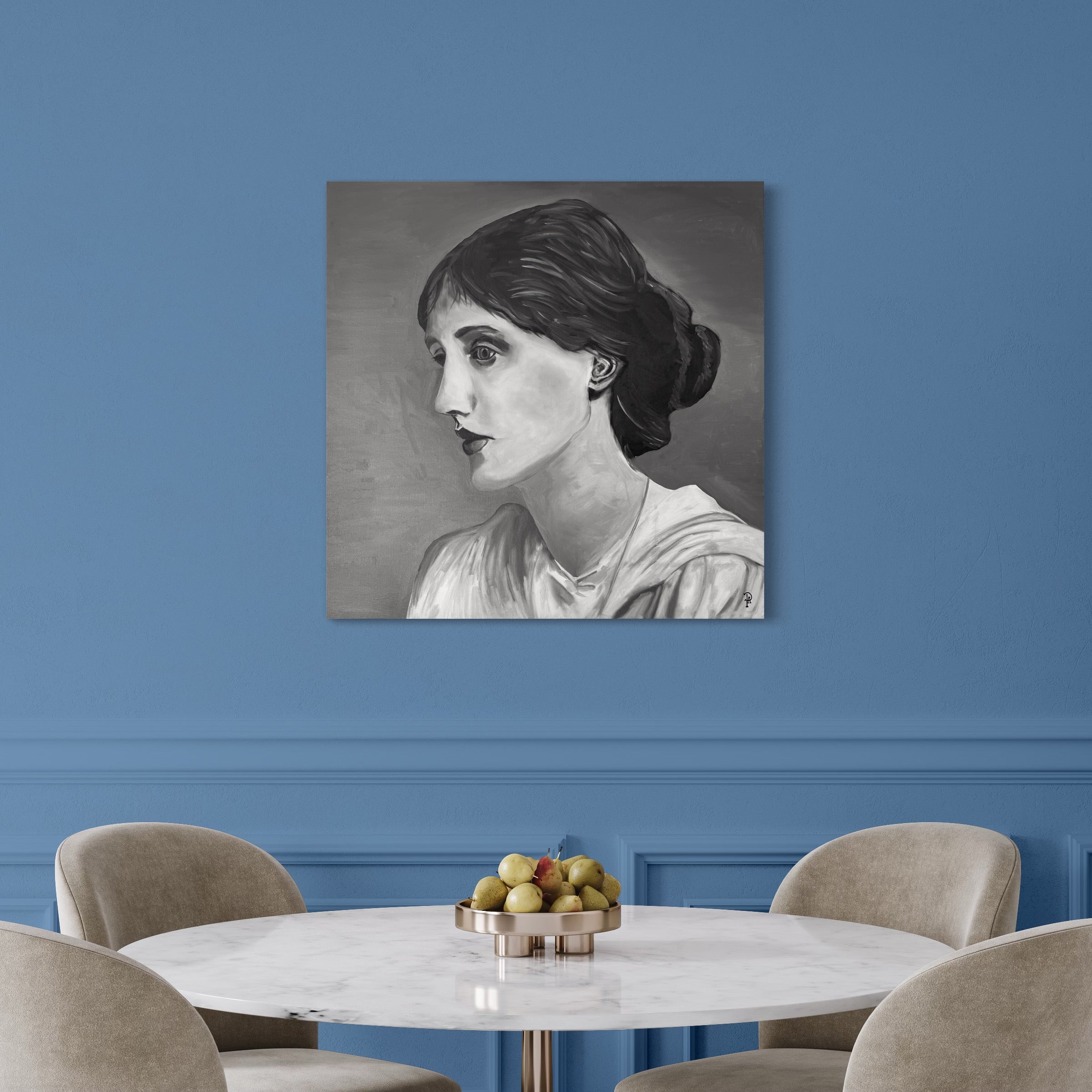 If Diversity is a Necessity - Virginia Woolf - Unikt værk 80x80 cm