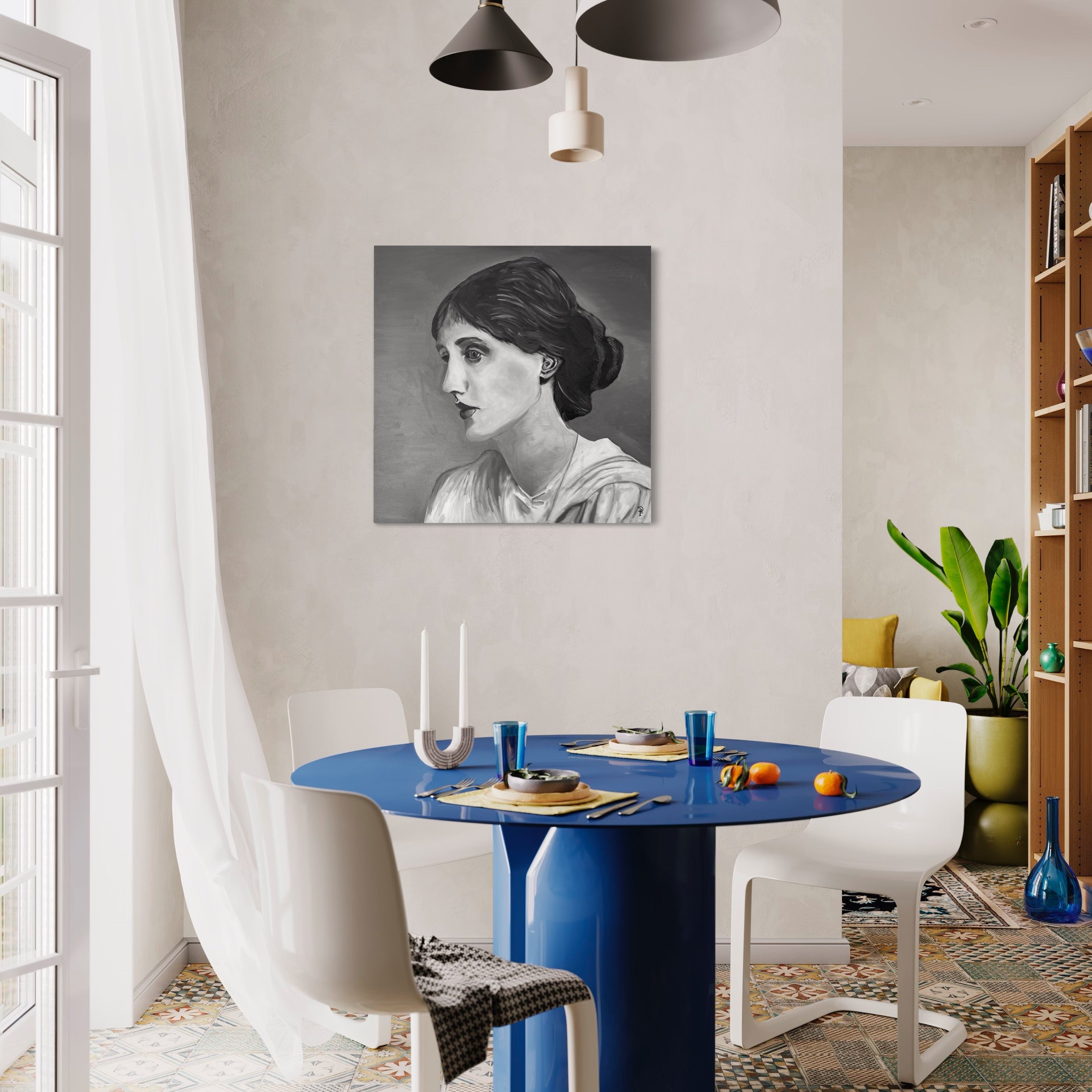 If Diversity is a Necessity - Virginia Woolf - Unikt værk 80x80 cm