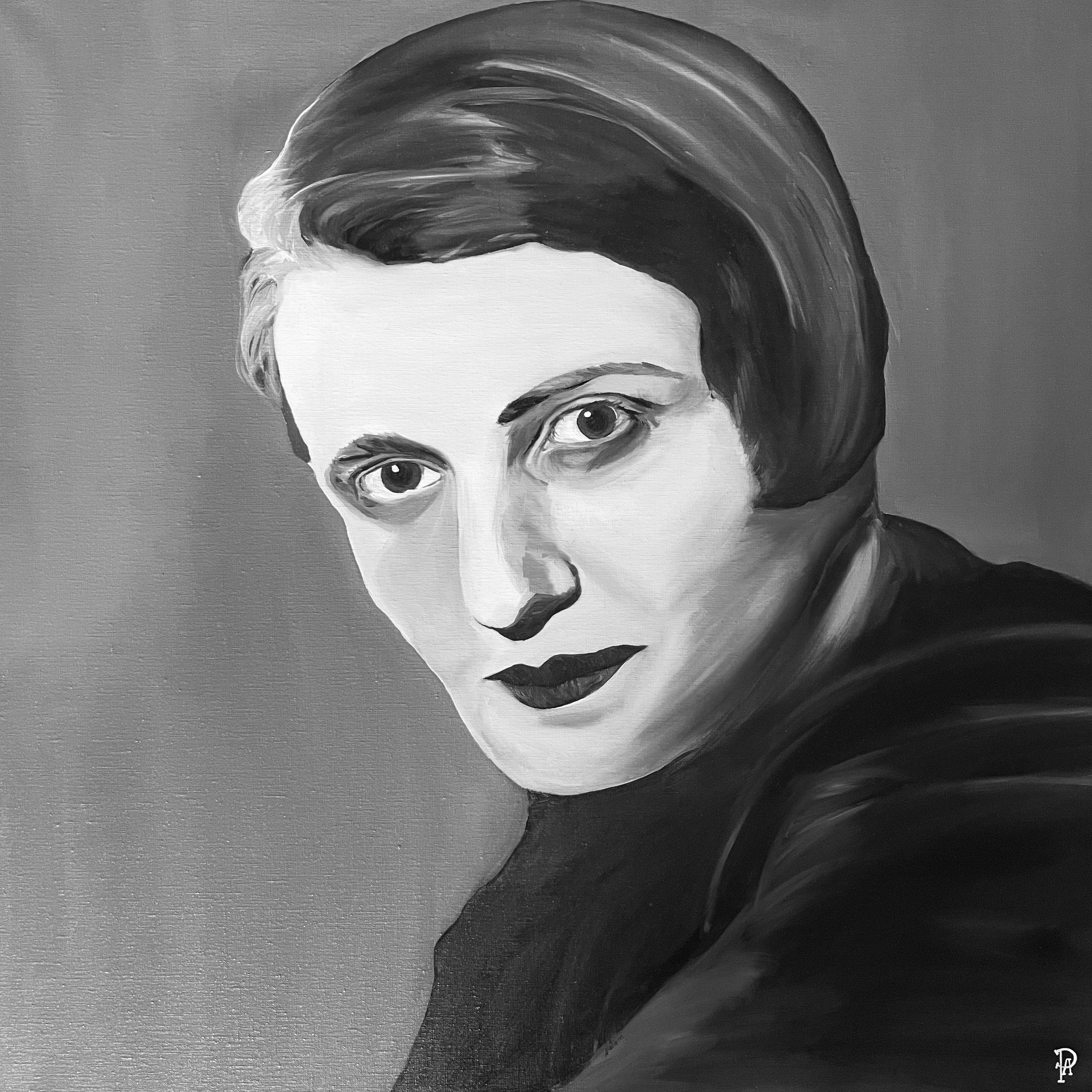 If The World Is What It Is - Ayn Rand (Maleri 80x80cm)