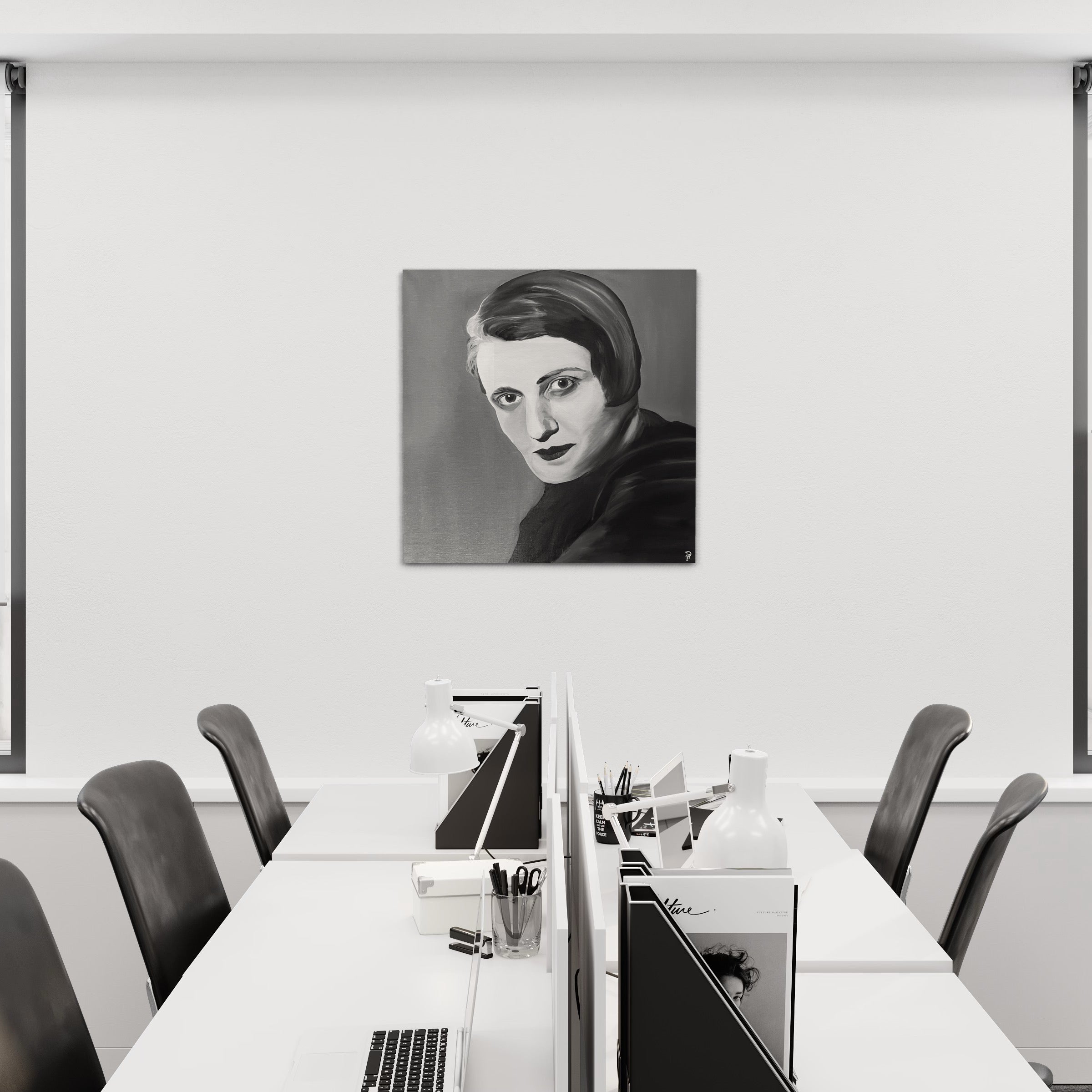 If The World Is What It Is - Ayn Rand (Maleri 80x80cm)