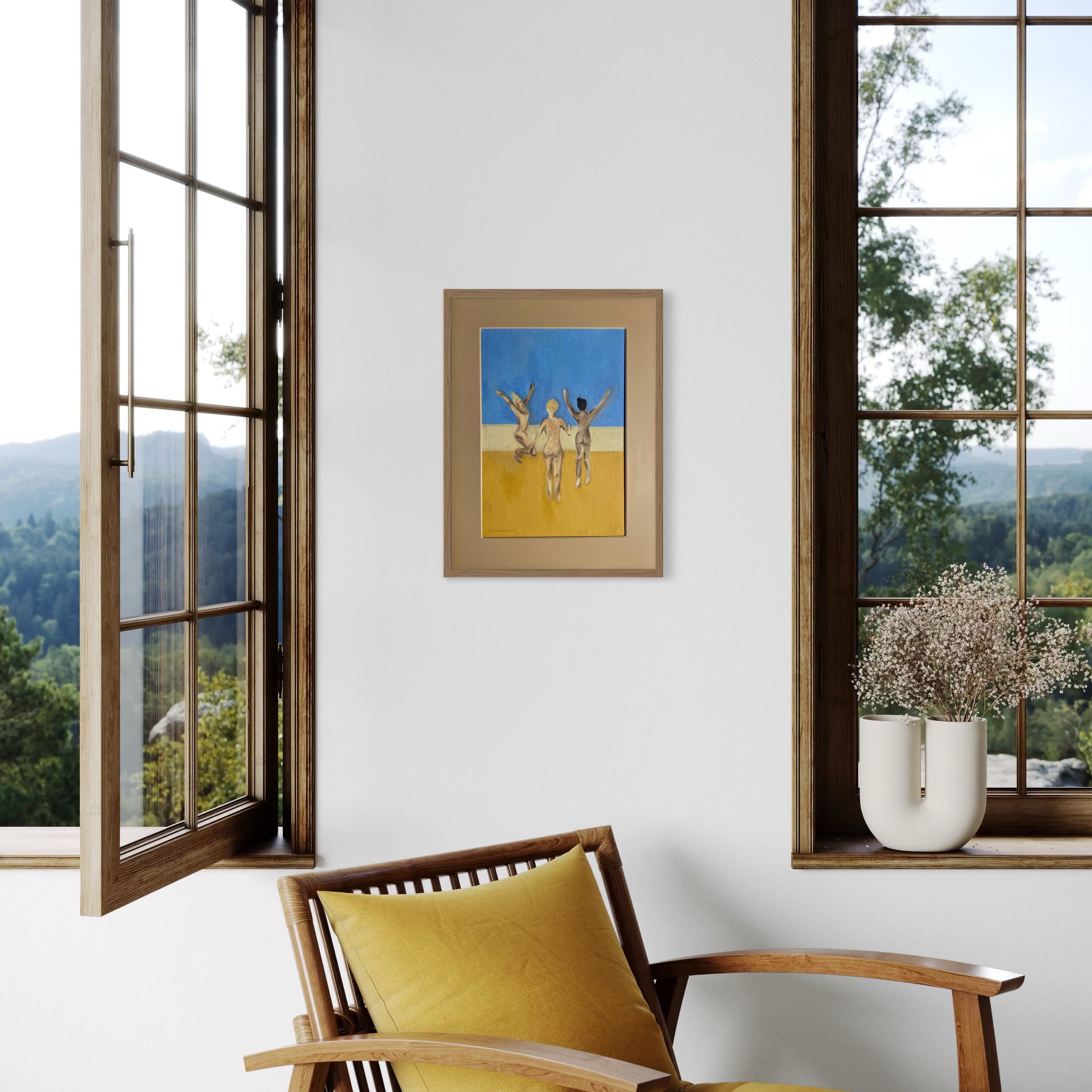 As The Golden Sand Merges - Unikt værk 30x40 cm