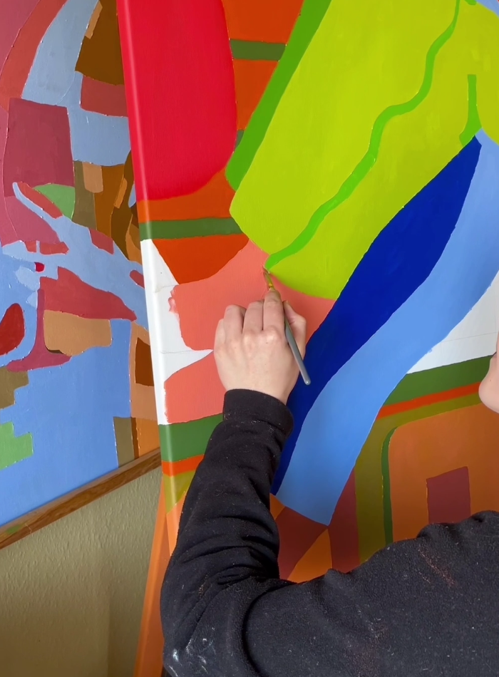 Barely III - Unika værk 100x140 cm