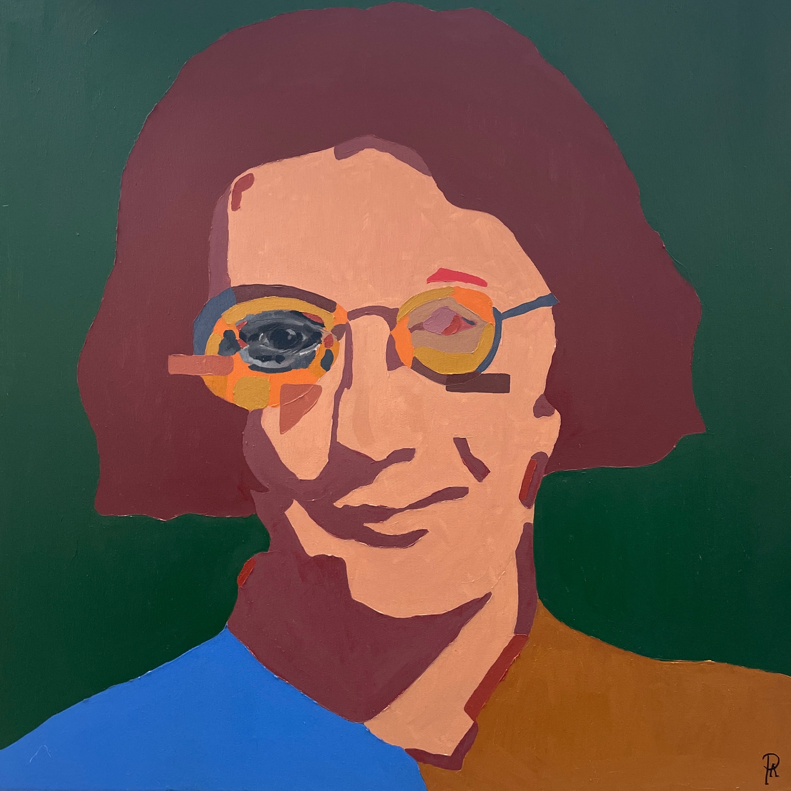 On the Beauty of Suffering - Simone Weil - Unikt værk 60x60 cm