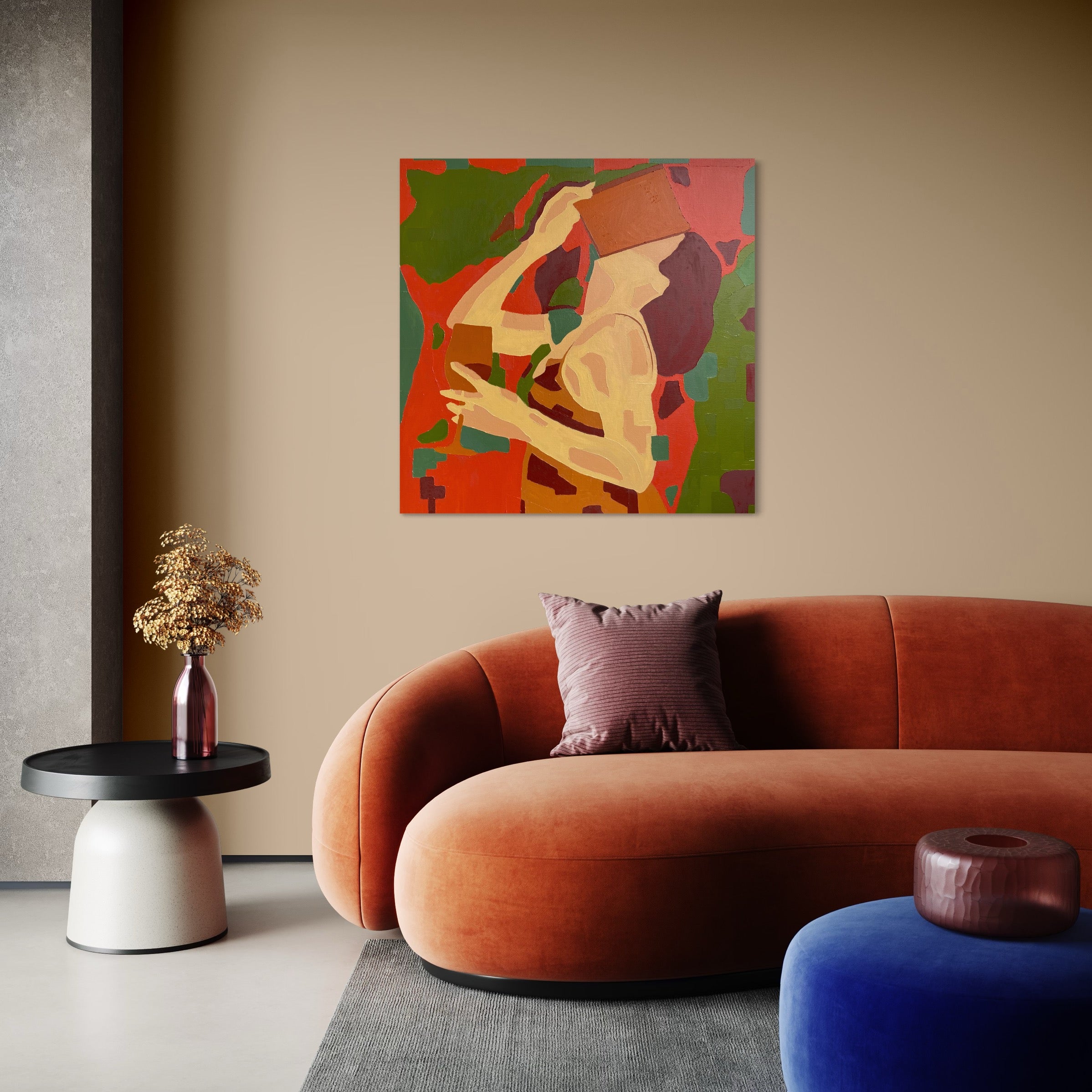 Unfinished Before It Perishes - Unikt værk 100x100 cm