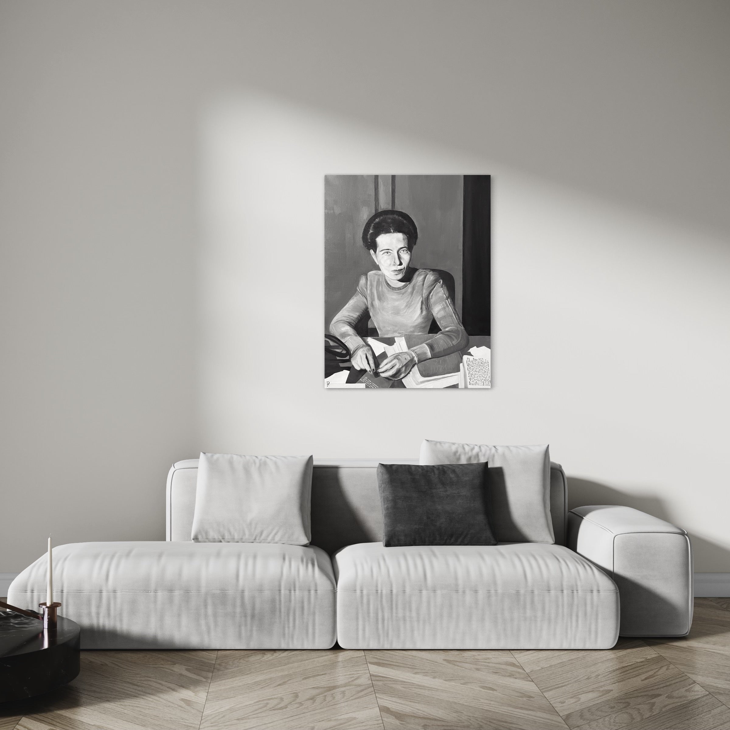 Free Limits - Unikt værk - Simone de Beauvoir 70x90 cm