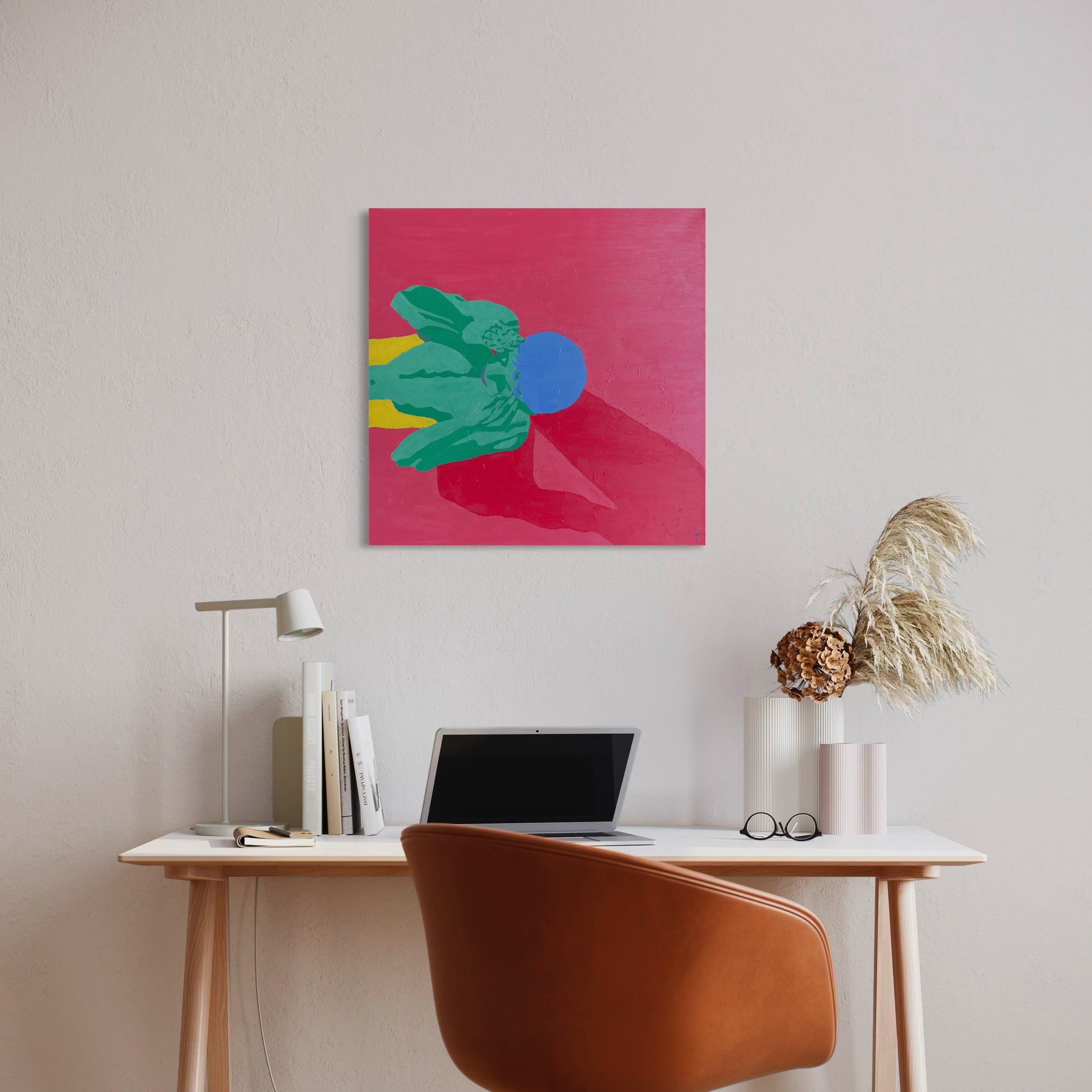 Late Night Painting - Unikt værk 60x60 cm