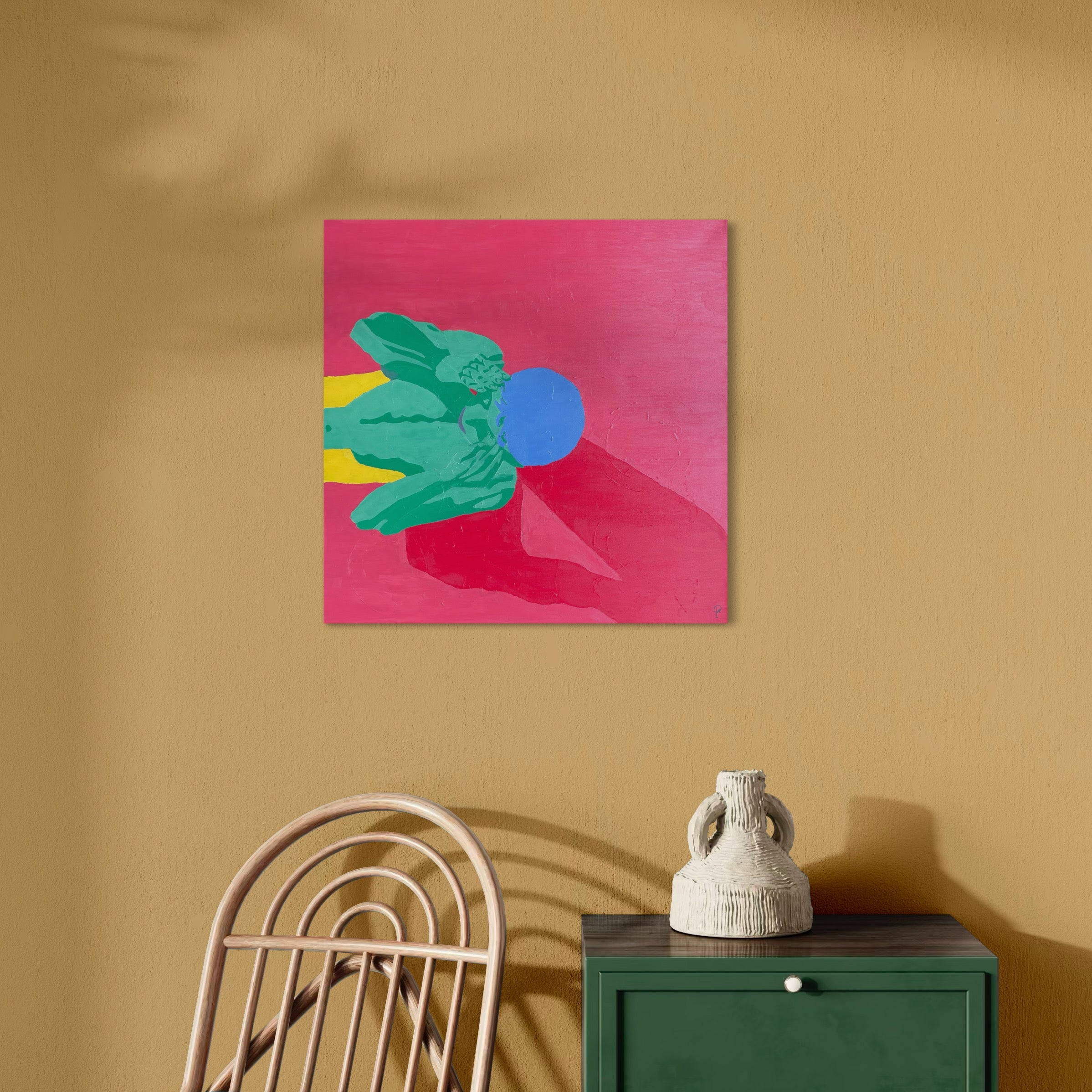 Late Night Painting - Unikt værk 60x60 cm