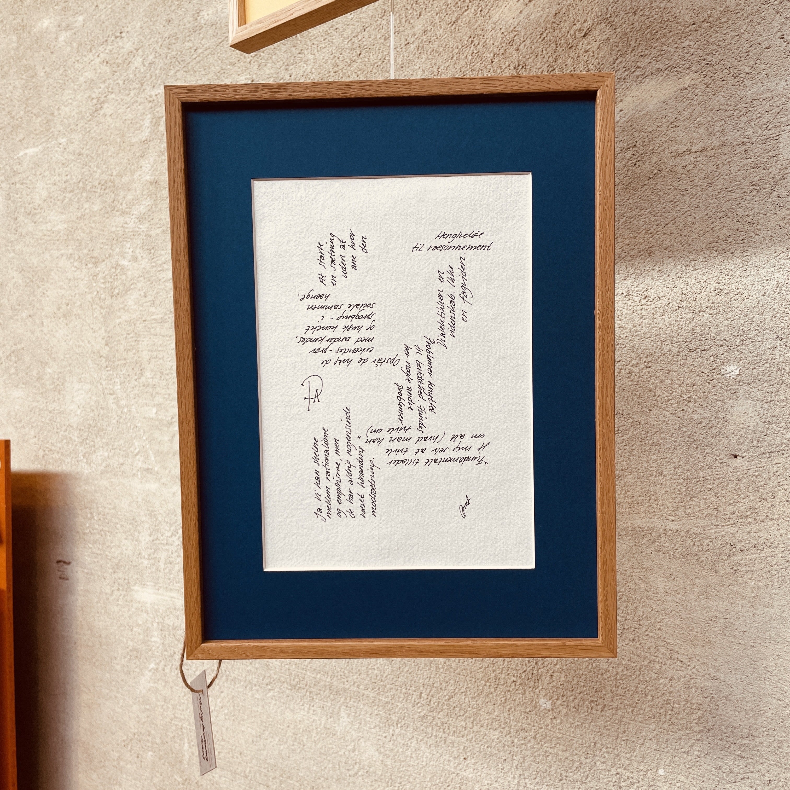 At starte en sætning - Unikt værk 30x40 cm