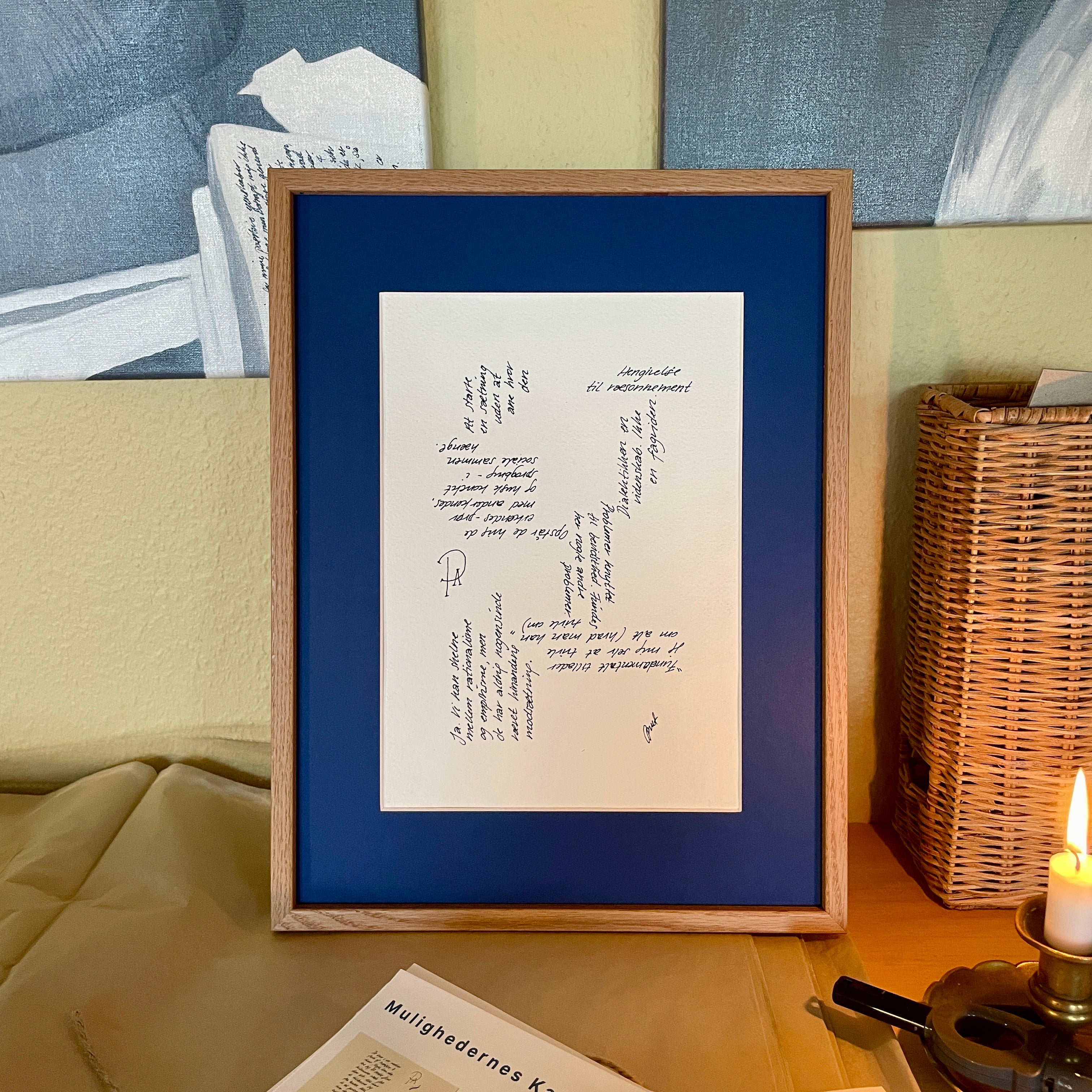 At starte en sætning - Unikt værk 30x40 cm