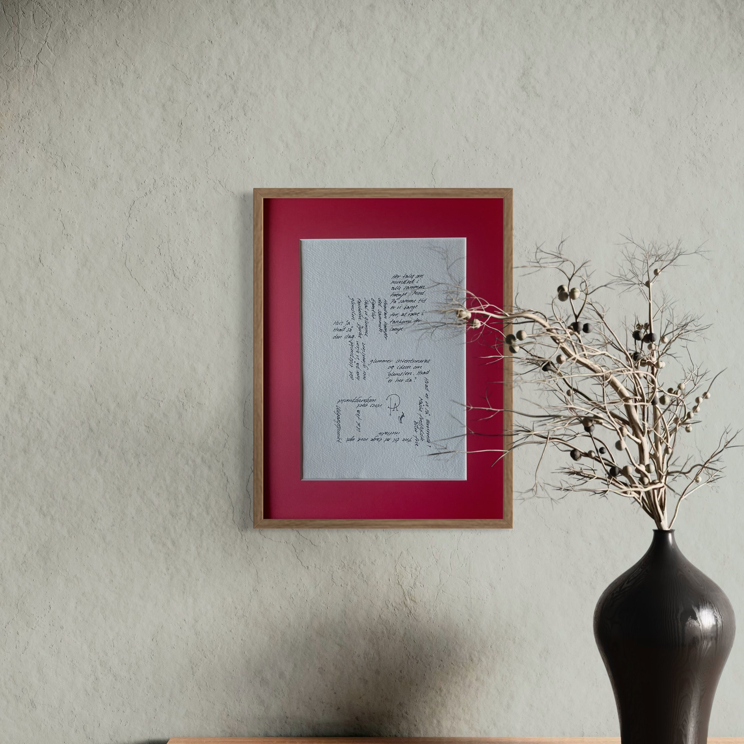 Her tales om - Unikt værk 30x40 cm