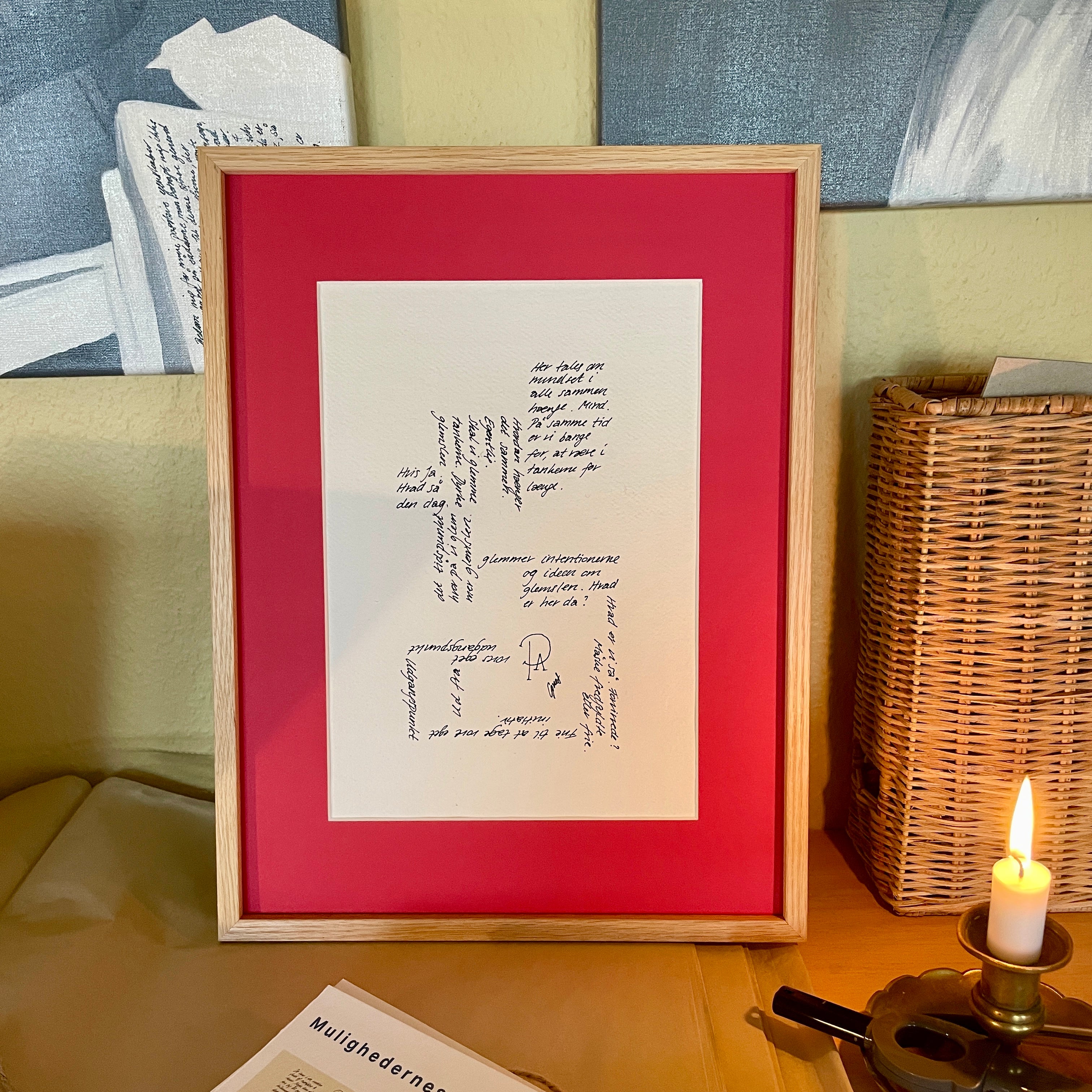 Her tales om - Unikt værk 30x40 cm