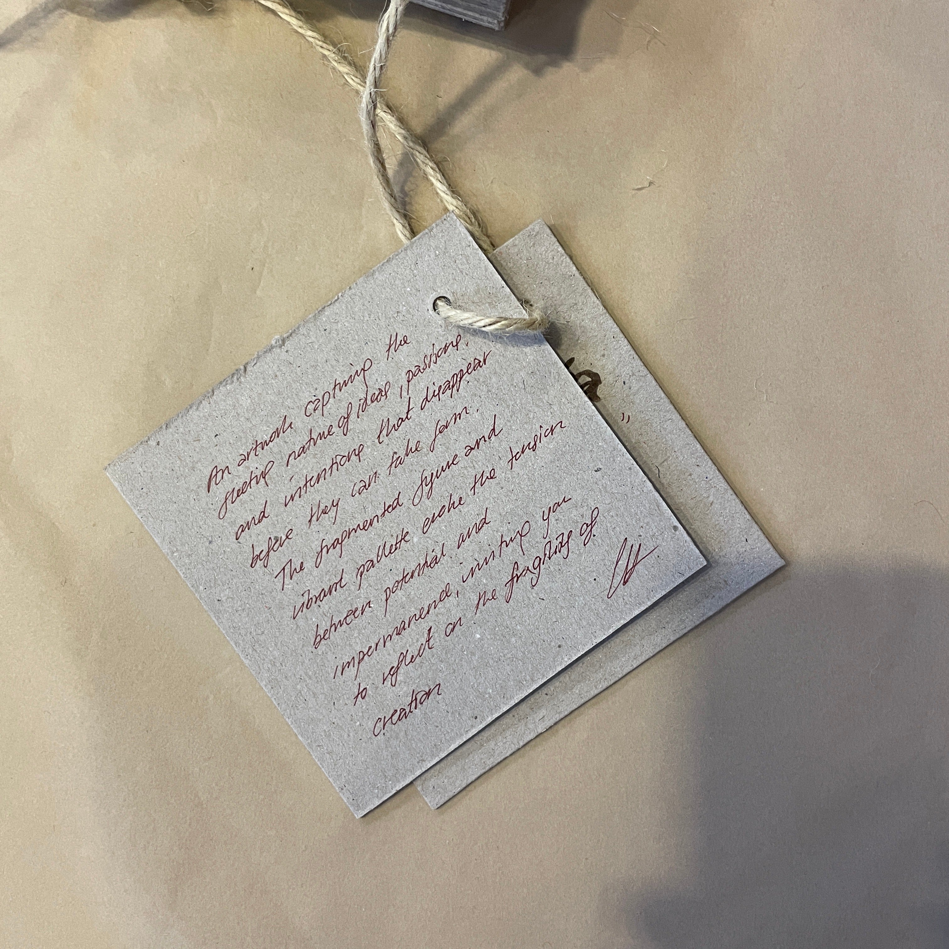 Unfinished Before It Perishes - Unikt værk 100x100 cm