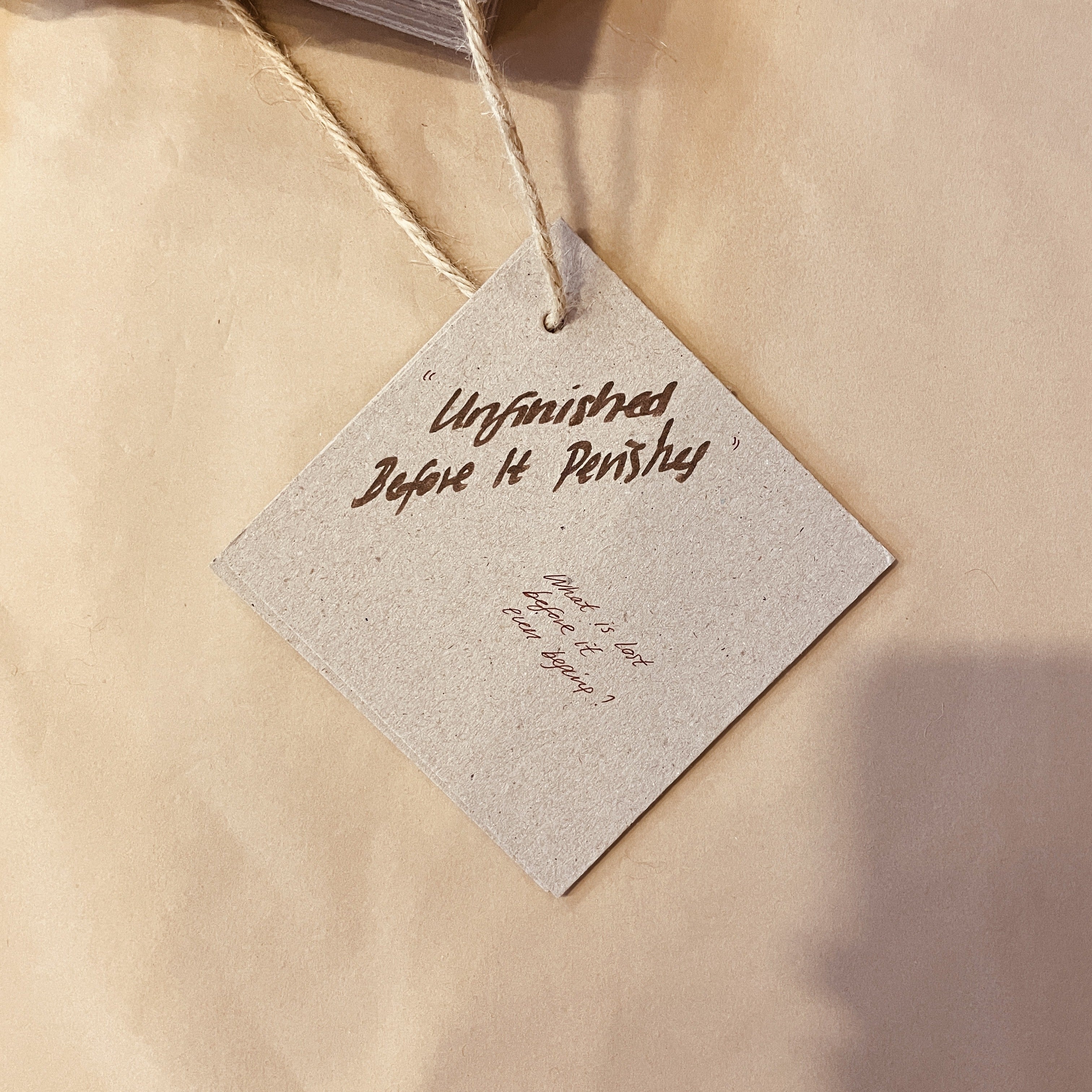 Unfinished Before It Perishes - Unikt værk 100x100 cm