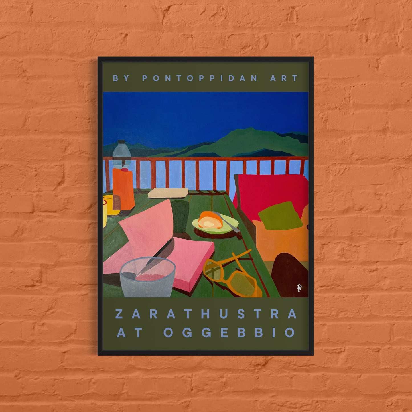 Filosofisk Kunstplakat - Zarathustra at Oggebbio