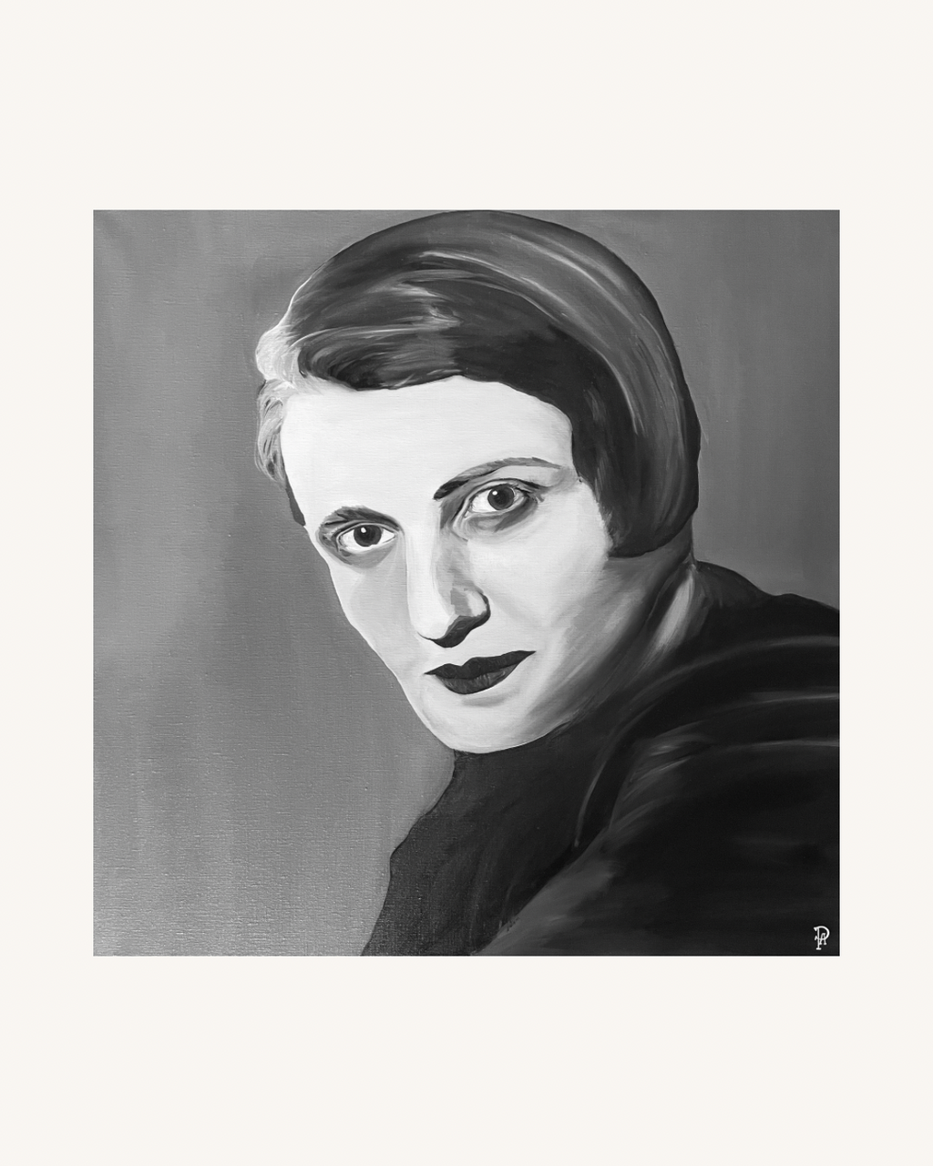 If The World Is What It Is - Ayn Rand (Maleri 80x80cm)