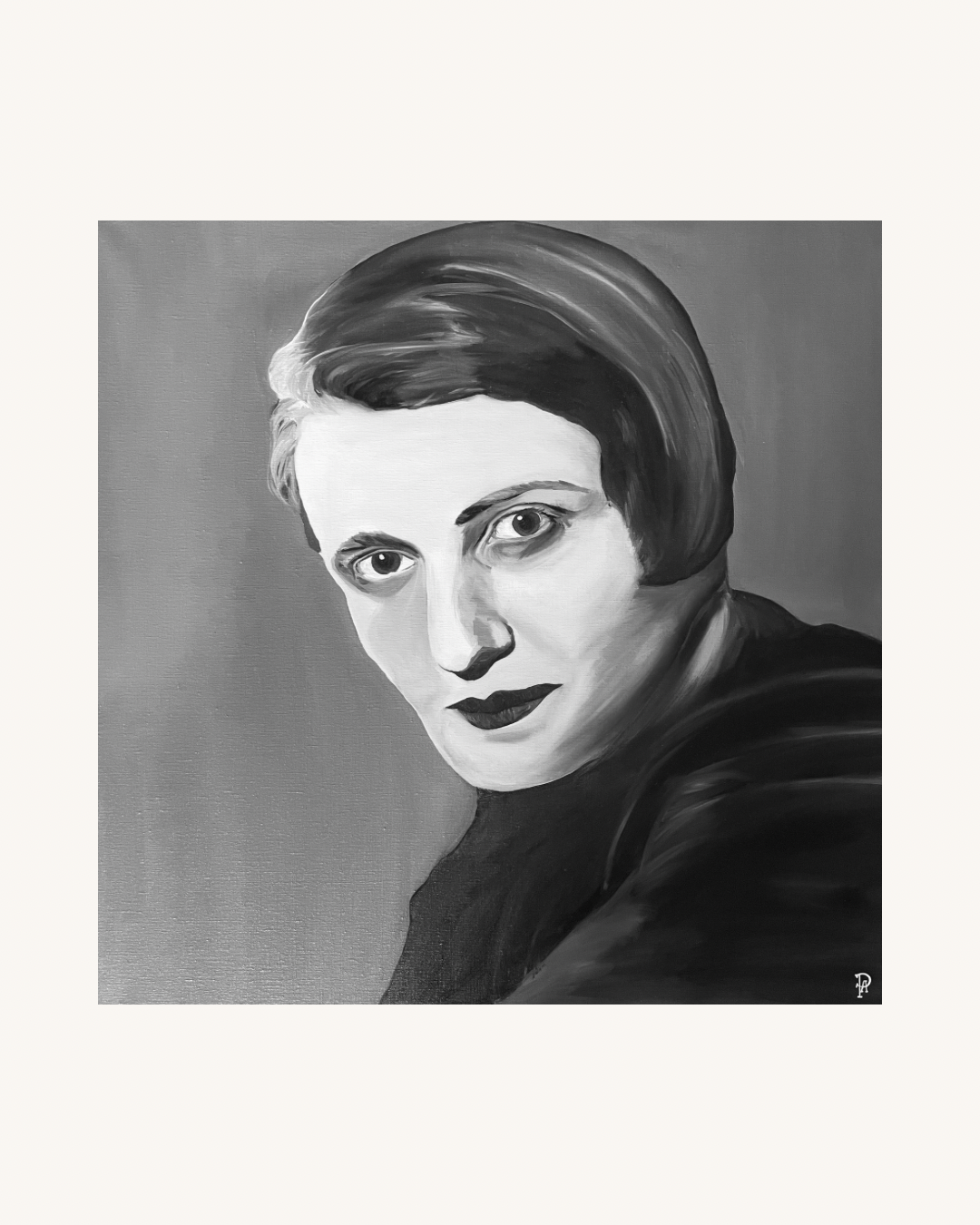 If The World Is What It Is - Ayn Rand (Maleri 80x80cm)