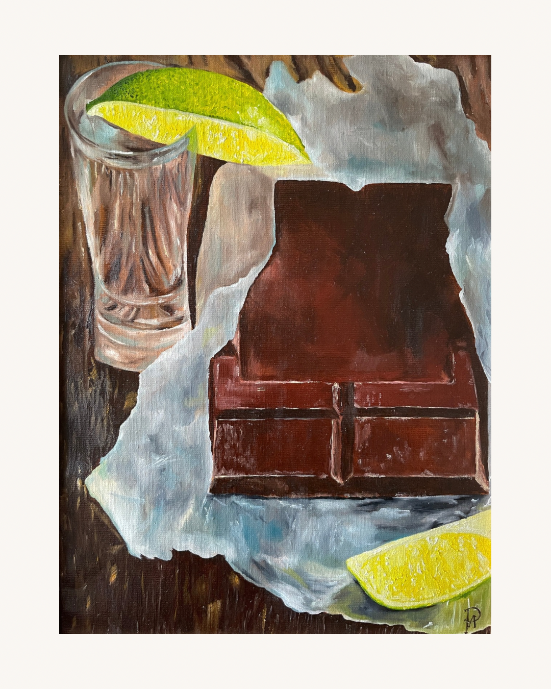 Chocolate & Tequila - Unikt værk 30x40 cm