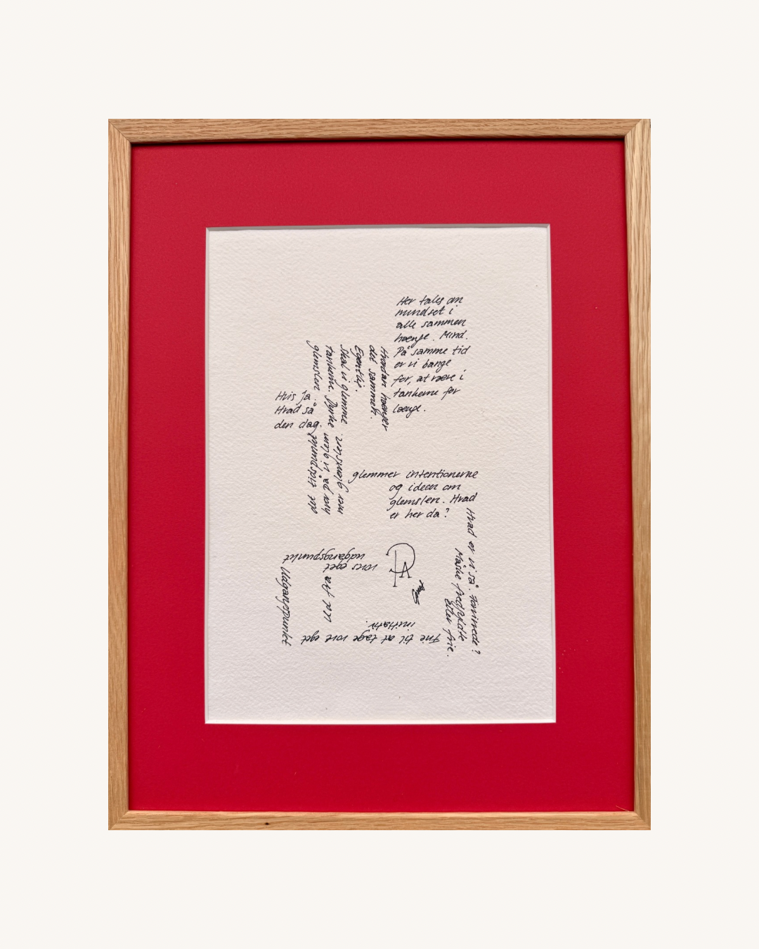 Her tales om - Unikt værk 30x40 cm