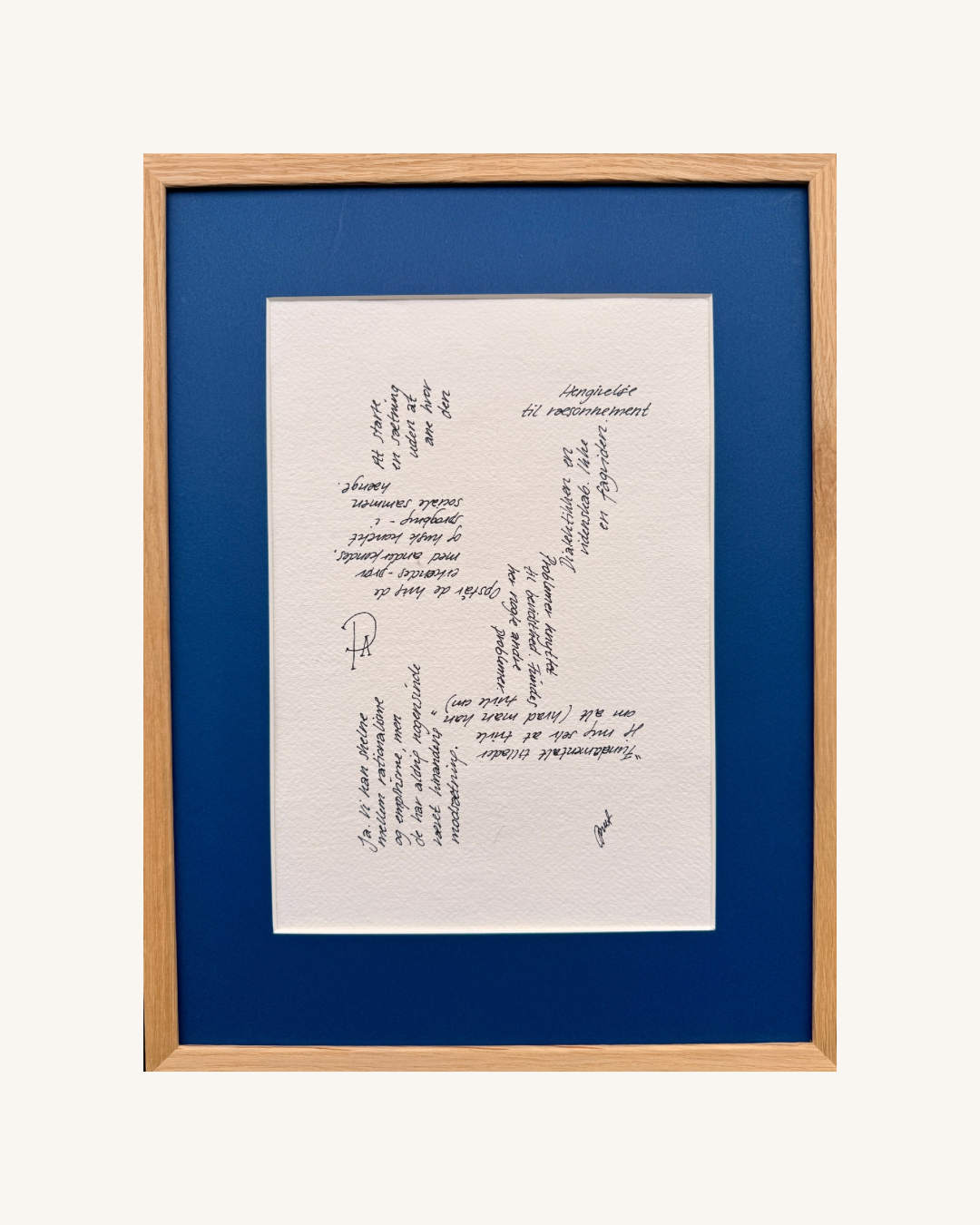 At starte en sætning - Unikt værk 30x40 cm