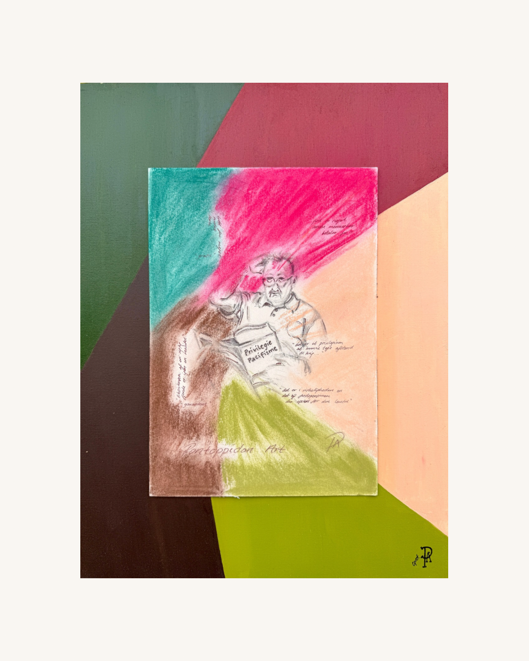 Privilegie Pacifisme - Unikt værk 30x40 cm