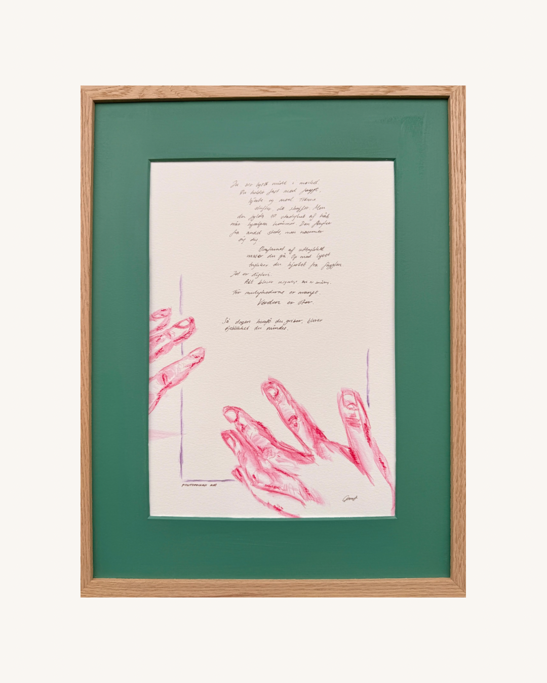 Du ser lyset midt - Unikt værk 30x40 cm