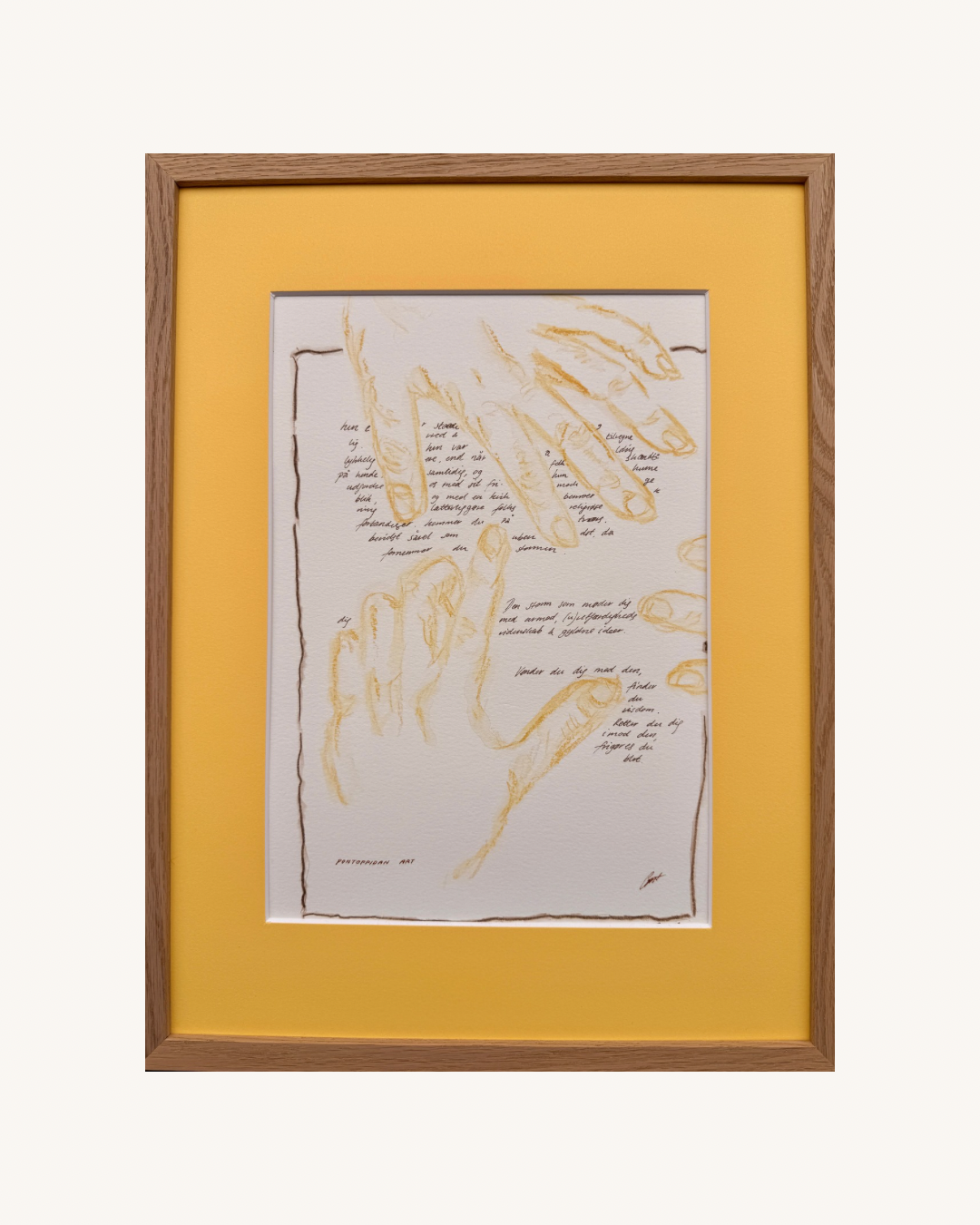 Hun er stædig - Unikt værk 30x40 cm