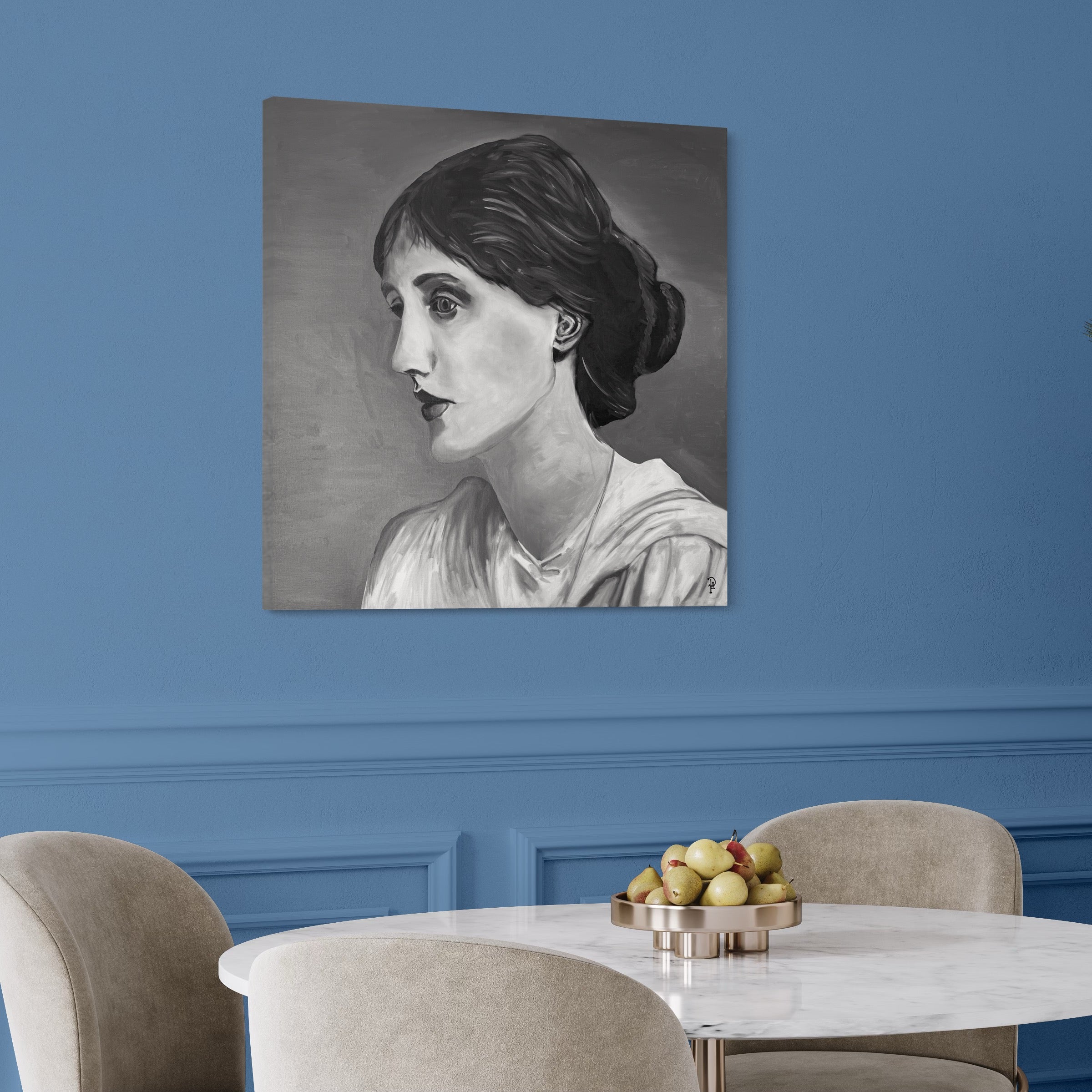 If Diversity is a Necessity - Virginia Woolf - Unikt værk 80x80 cm