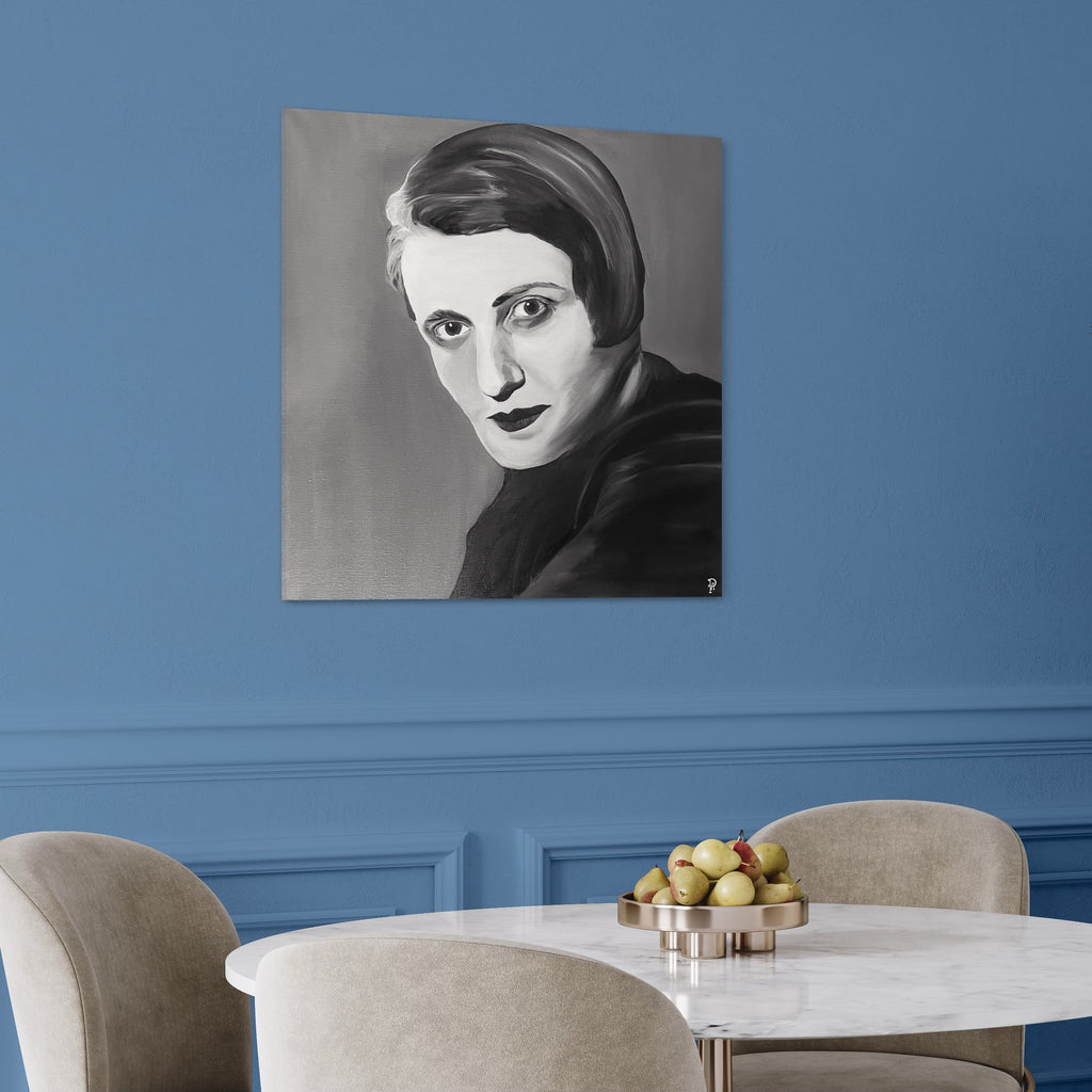 If The World Is What It Is - Ayn Rand (Maleri 80x80cm)