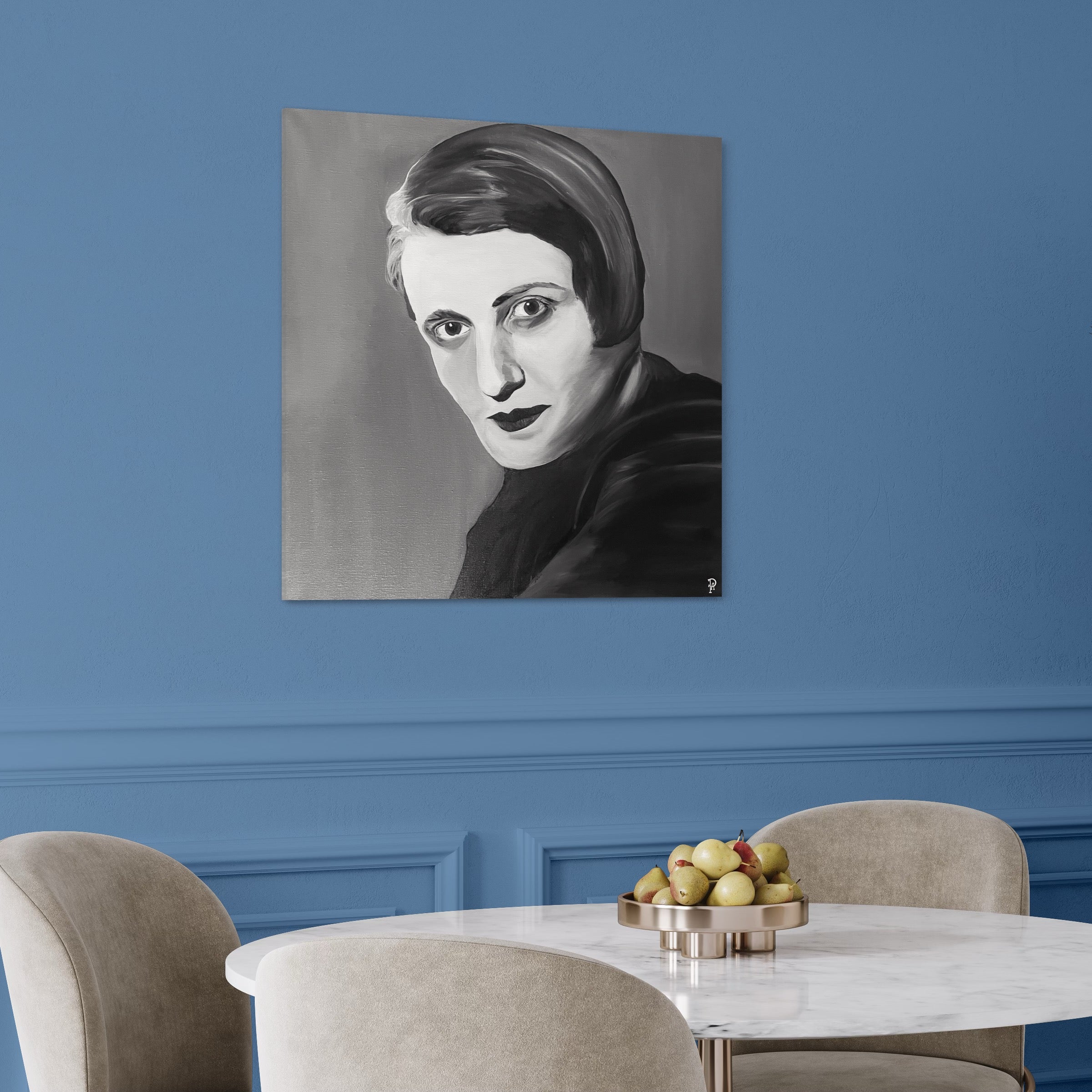 If The World Is What It Is - Ayn Rand (Maleri 80x80cm)