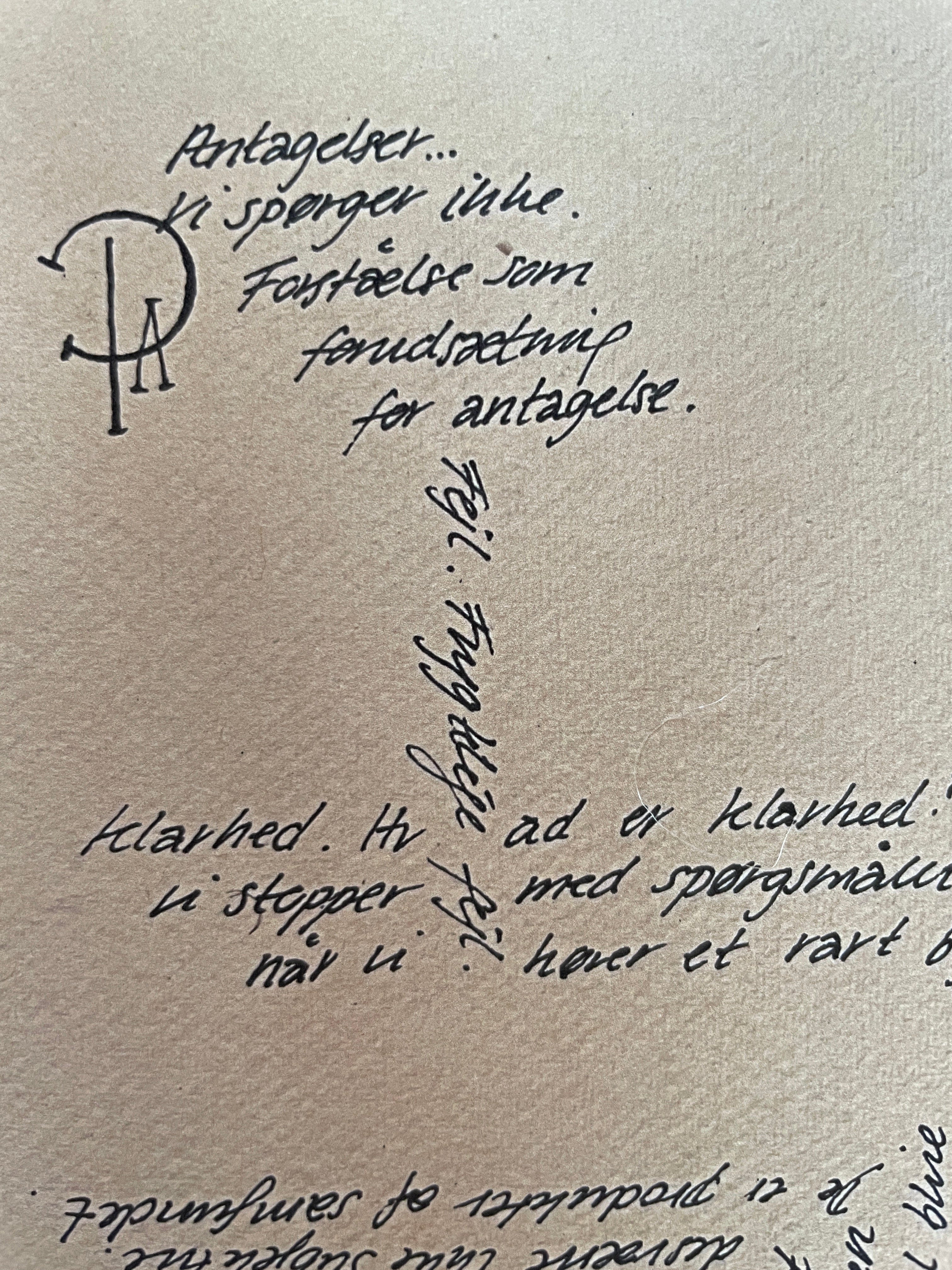 Antagelser - A5 Plakat signeret