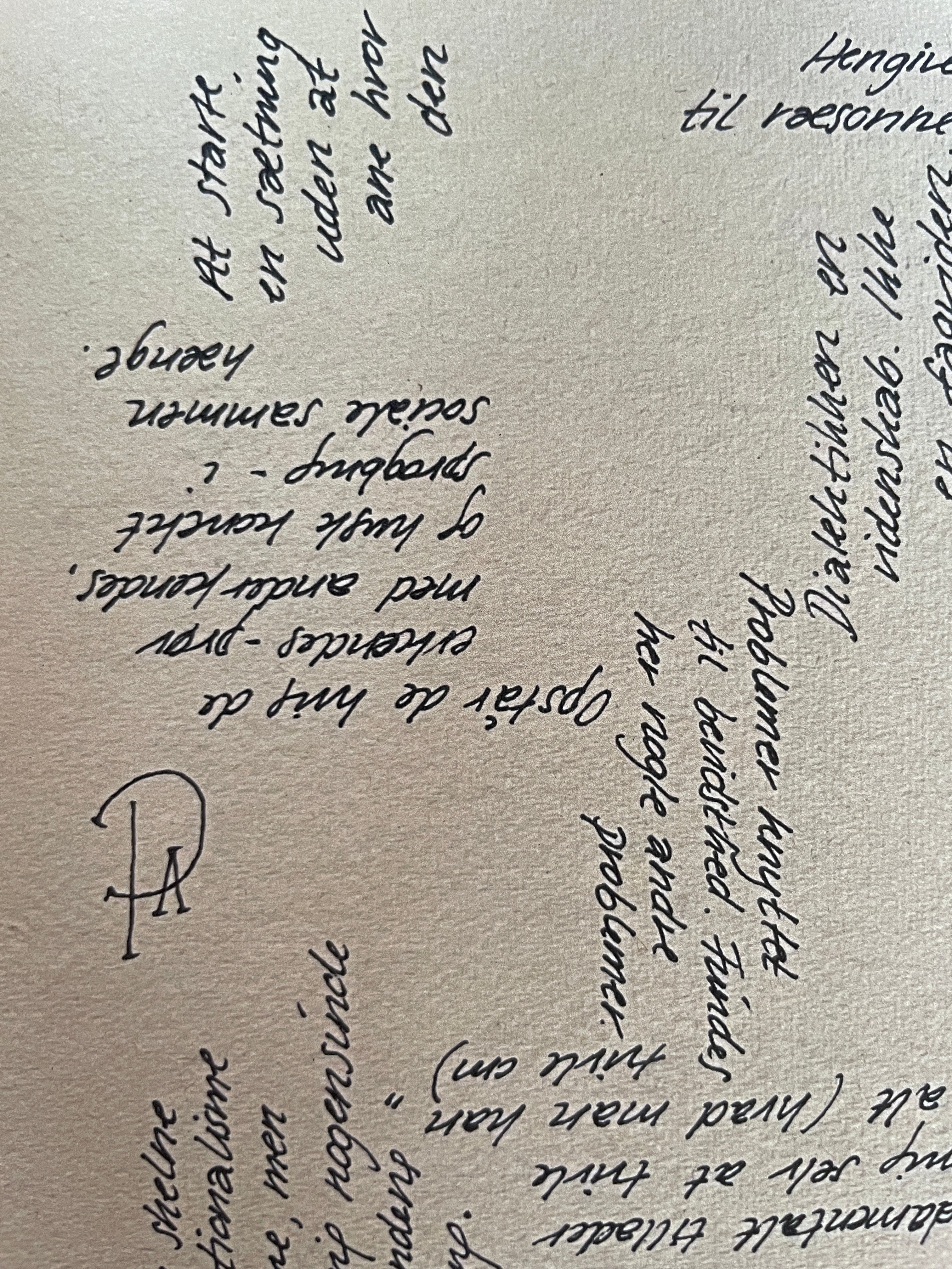 At starte en sætning - Signeret kunsttryk (100% ♲)