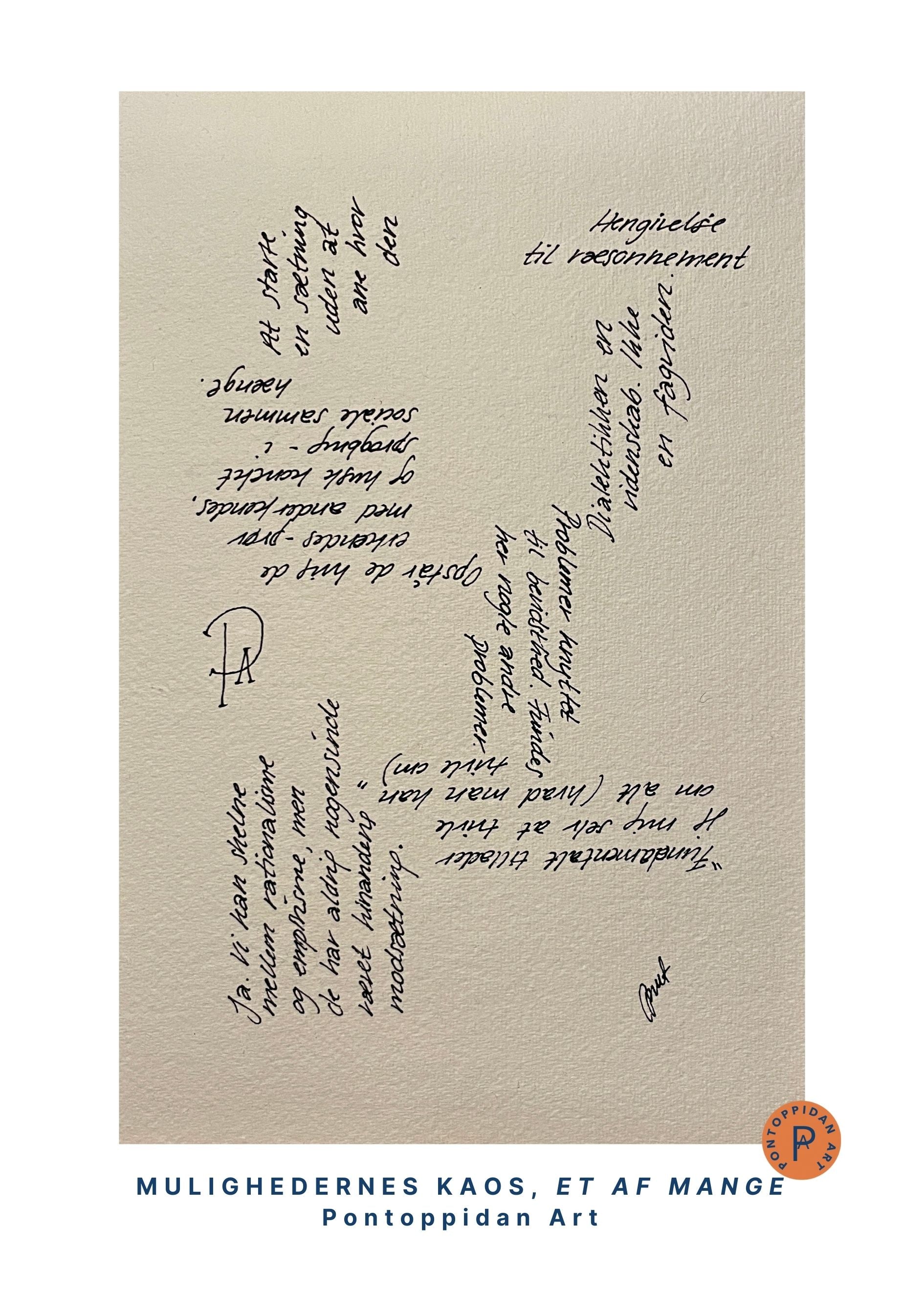 At starte en sætning - Signeret kunsttryk (100% ♲)