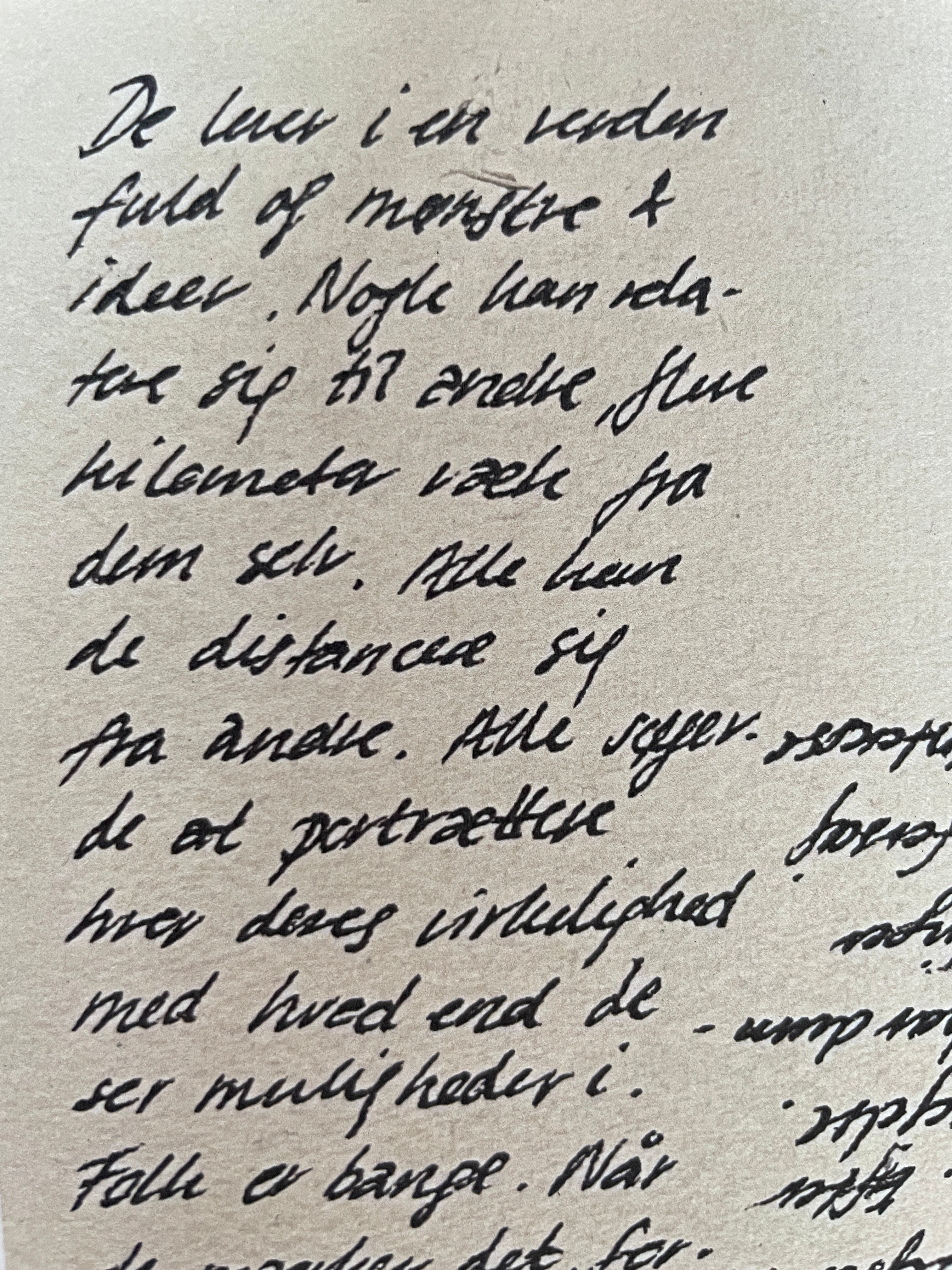 De lever i en verden - Signeret kunsttryk (100% ♲)