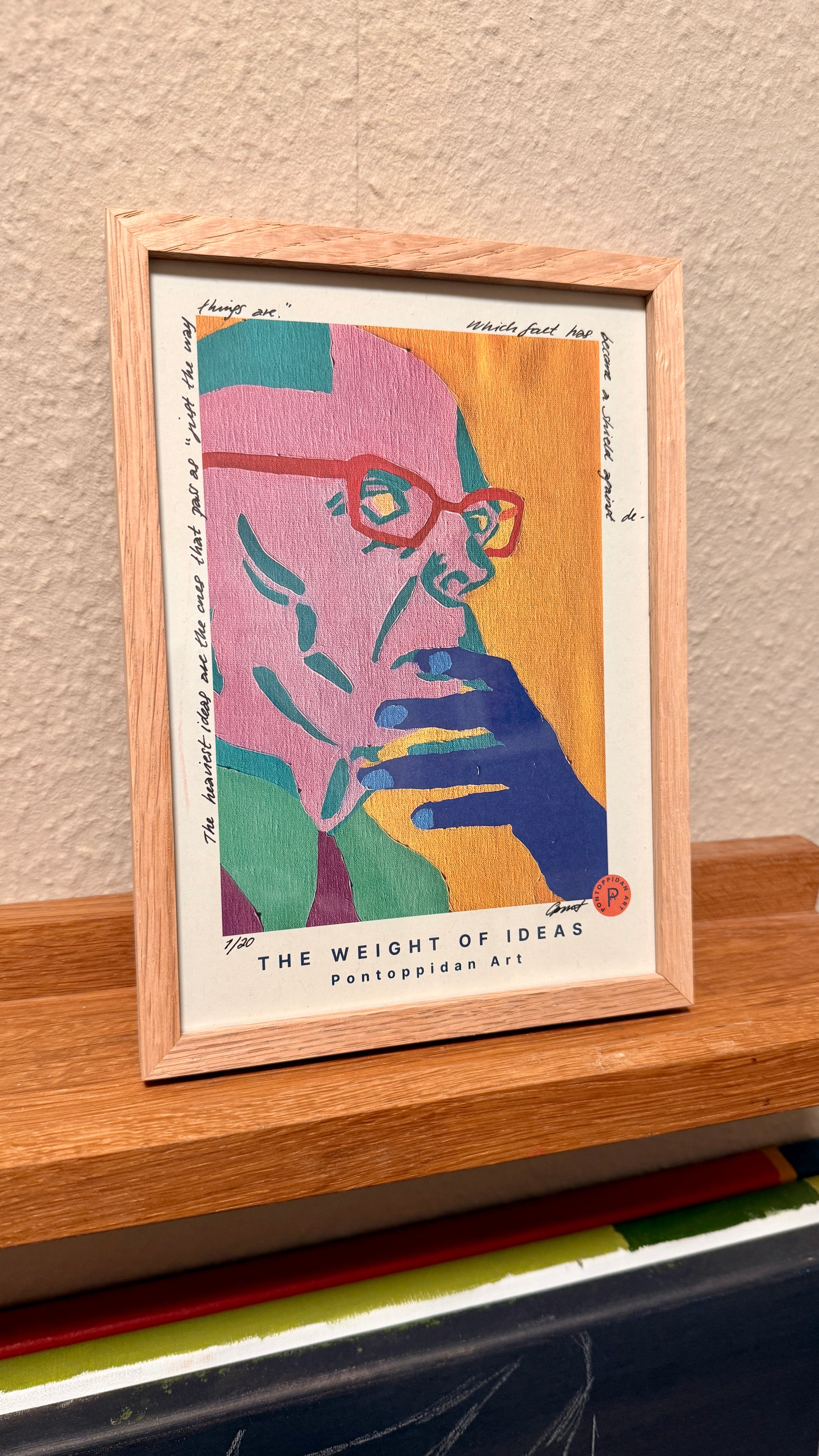 The Weight of Ideas - Michel Foucault - Filosofisk Limited Edition Kunstkort A5