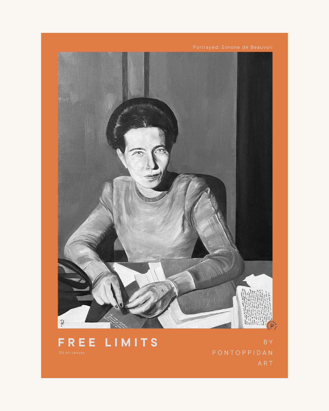 Free Limits - Simone de Beauvoir - Limited edition kunsttryk