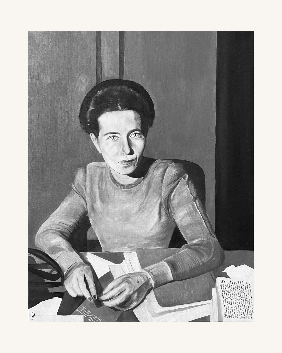 Free Limits - Unikt værk - Simone de Beauvoir 70x90 cm