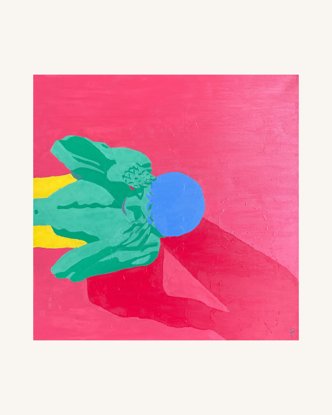 Late Night Painting - Unikt værk 60x60 cm