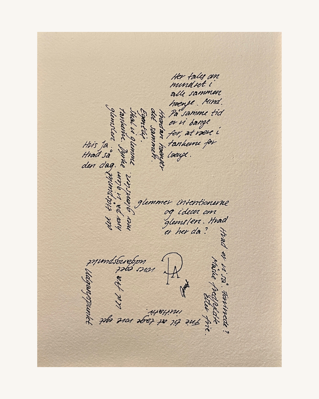 Her tales om - Unikt værk 30x40 cm