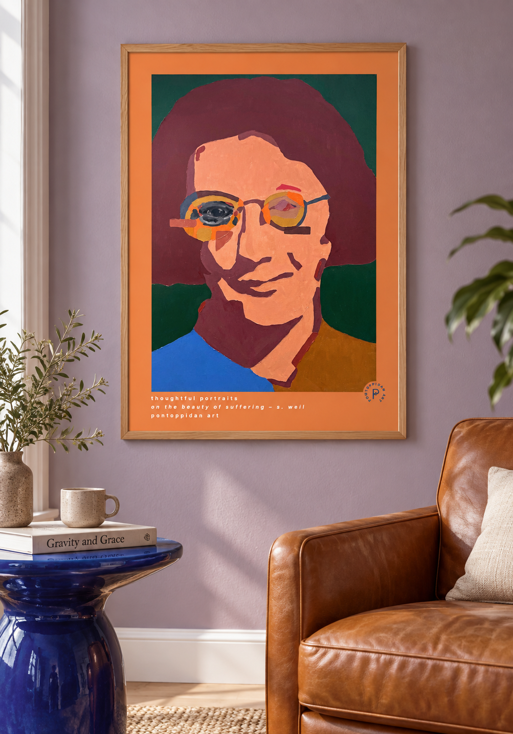 on the Beauty of Suffering - Simone Weil — Signatur i interiør — Pontoppidan Art