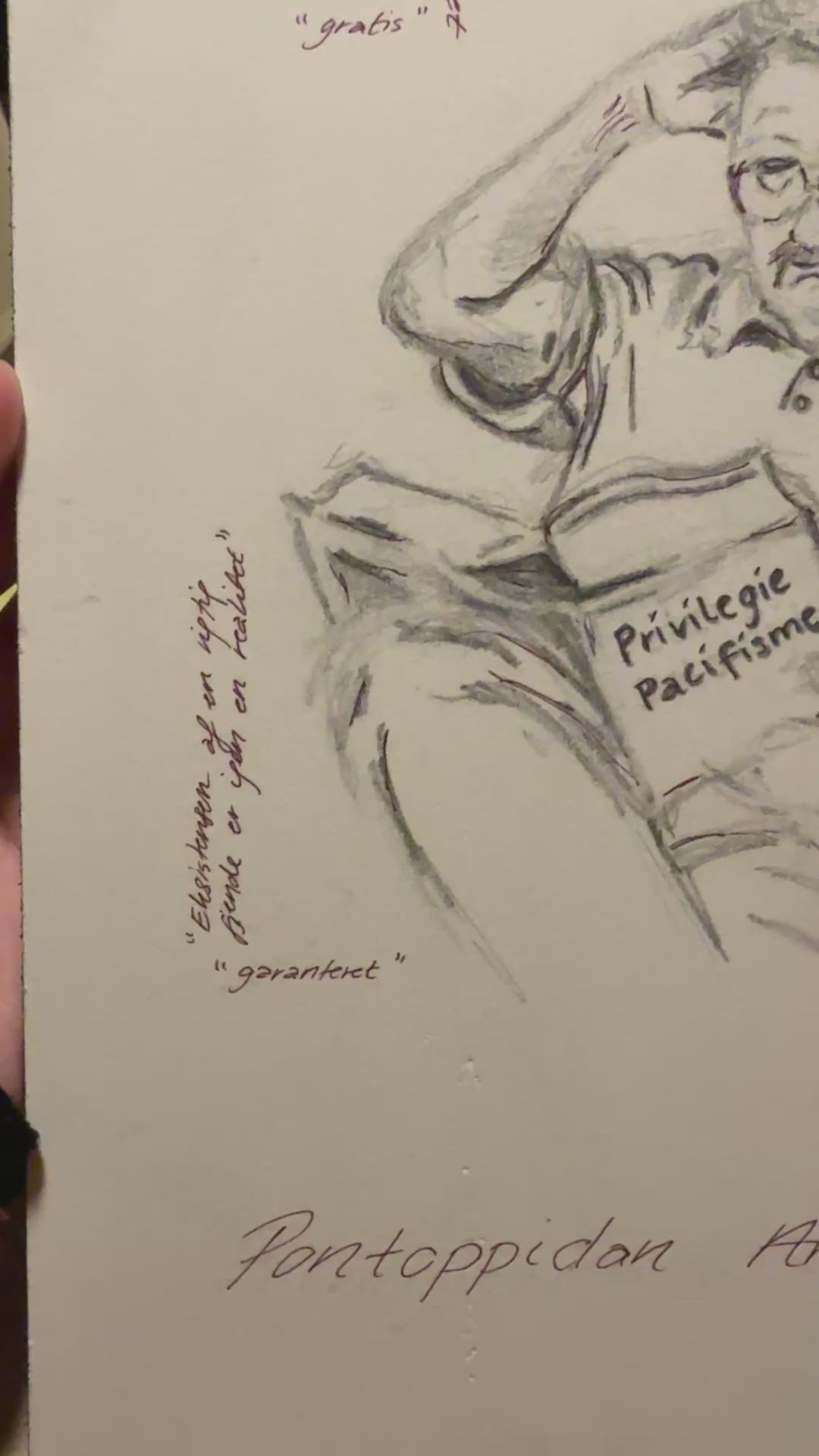 Privilegie Pacifisme - Unikt værk 30x40 cm