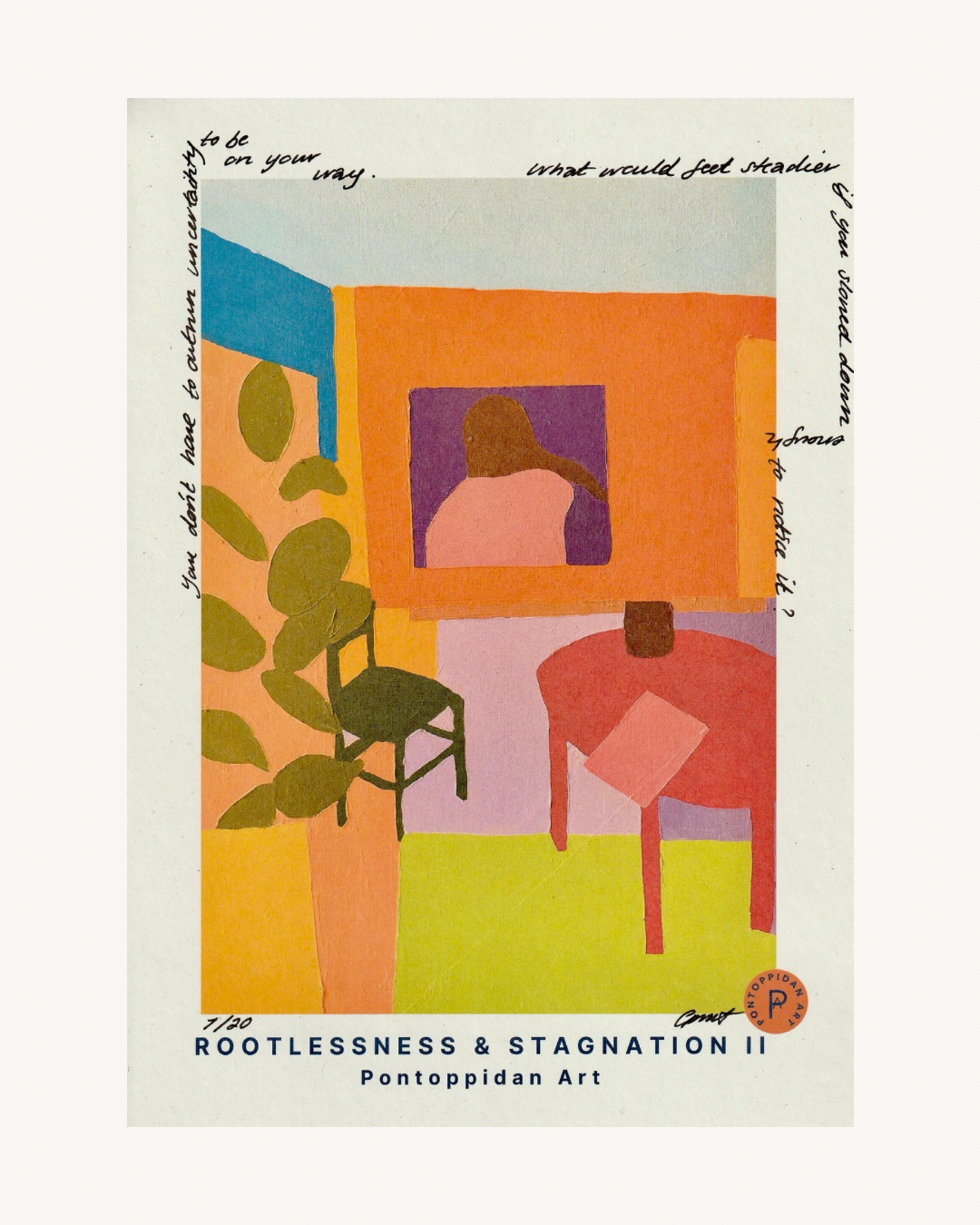 Rootlessness & Stagnation II - Filosofisk Limited Edition Kunstkort A5