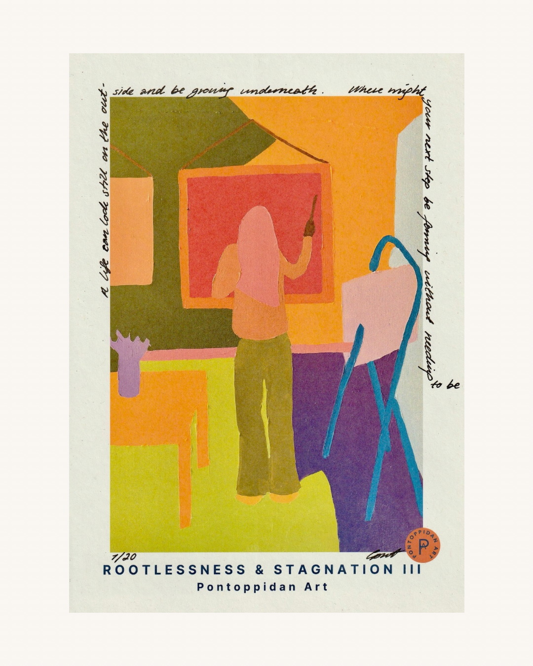 Rootlessness & Stagnation III - Filosofisk Limited Edition Kunstkort A5