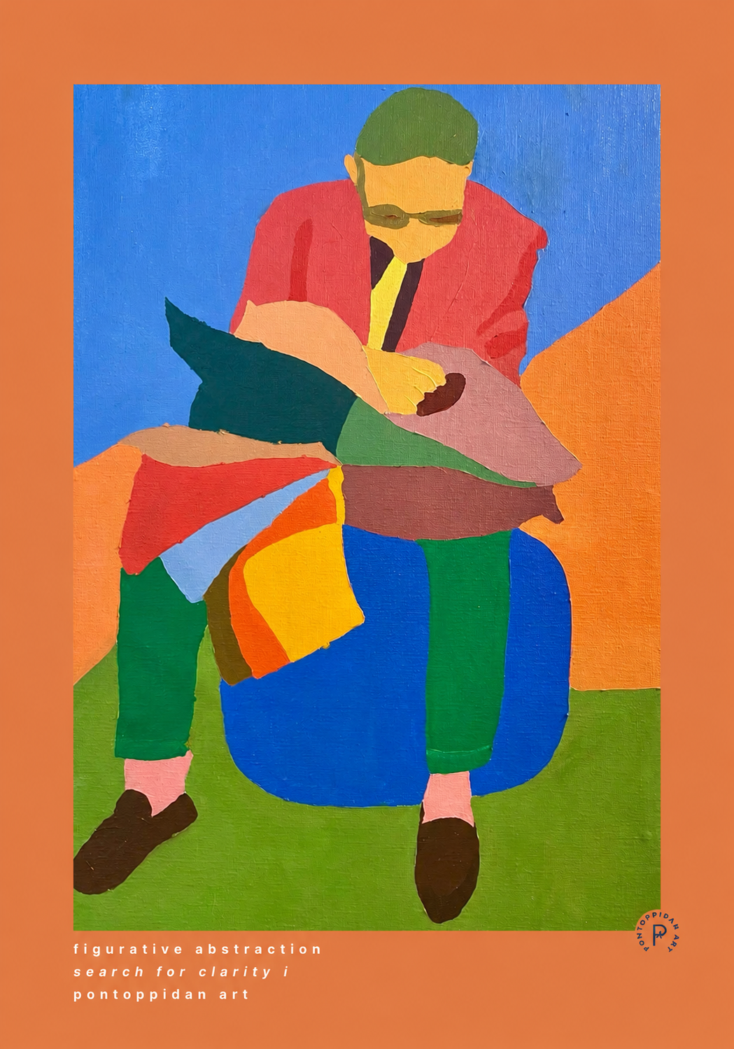 Search for Clarity I — Signatur med orange kant — Pontoppidan Art