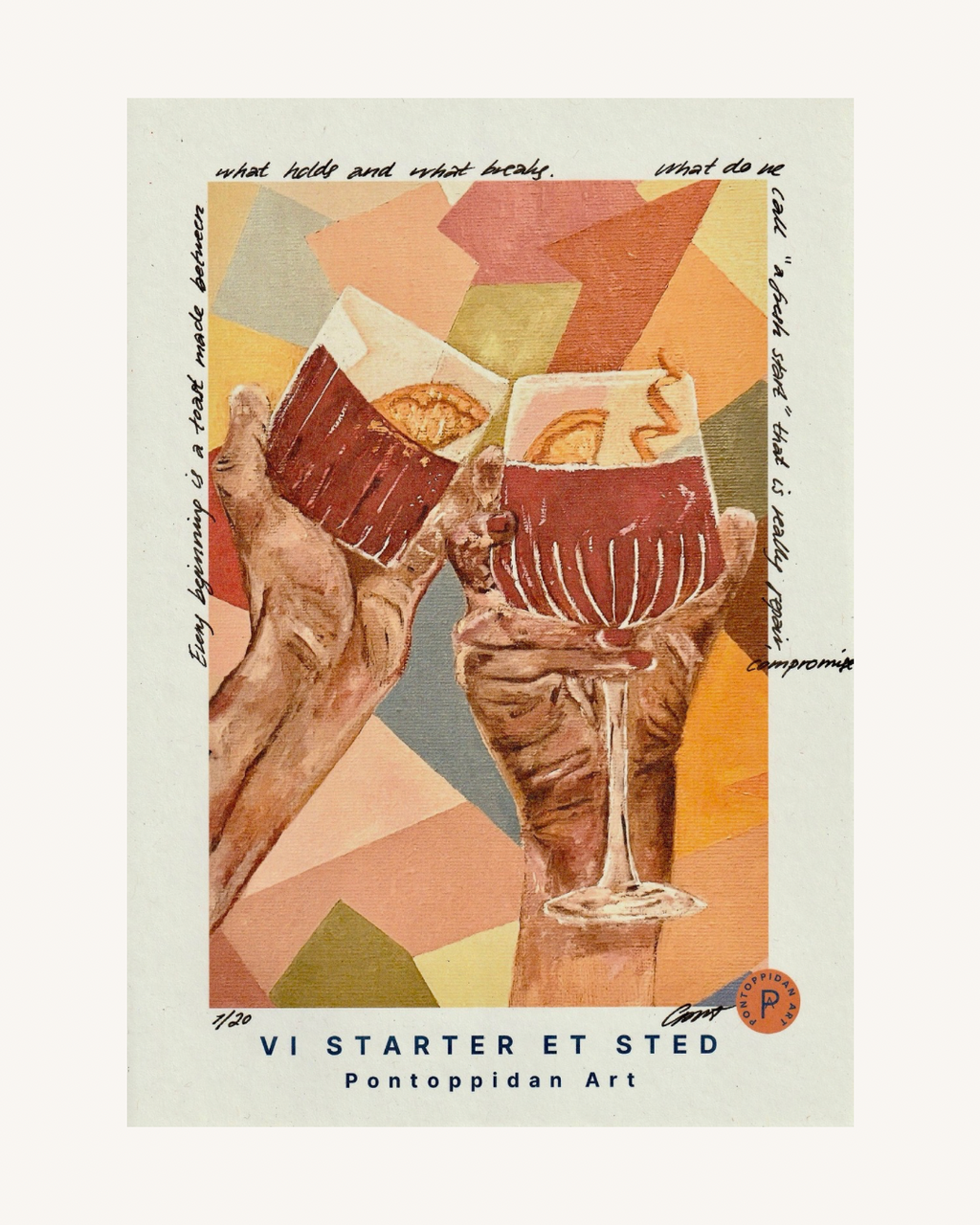 We start somewhere - Filosofisk Limited Edition Kunstkort A5